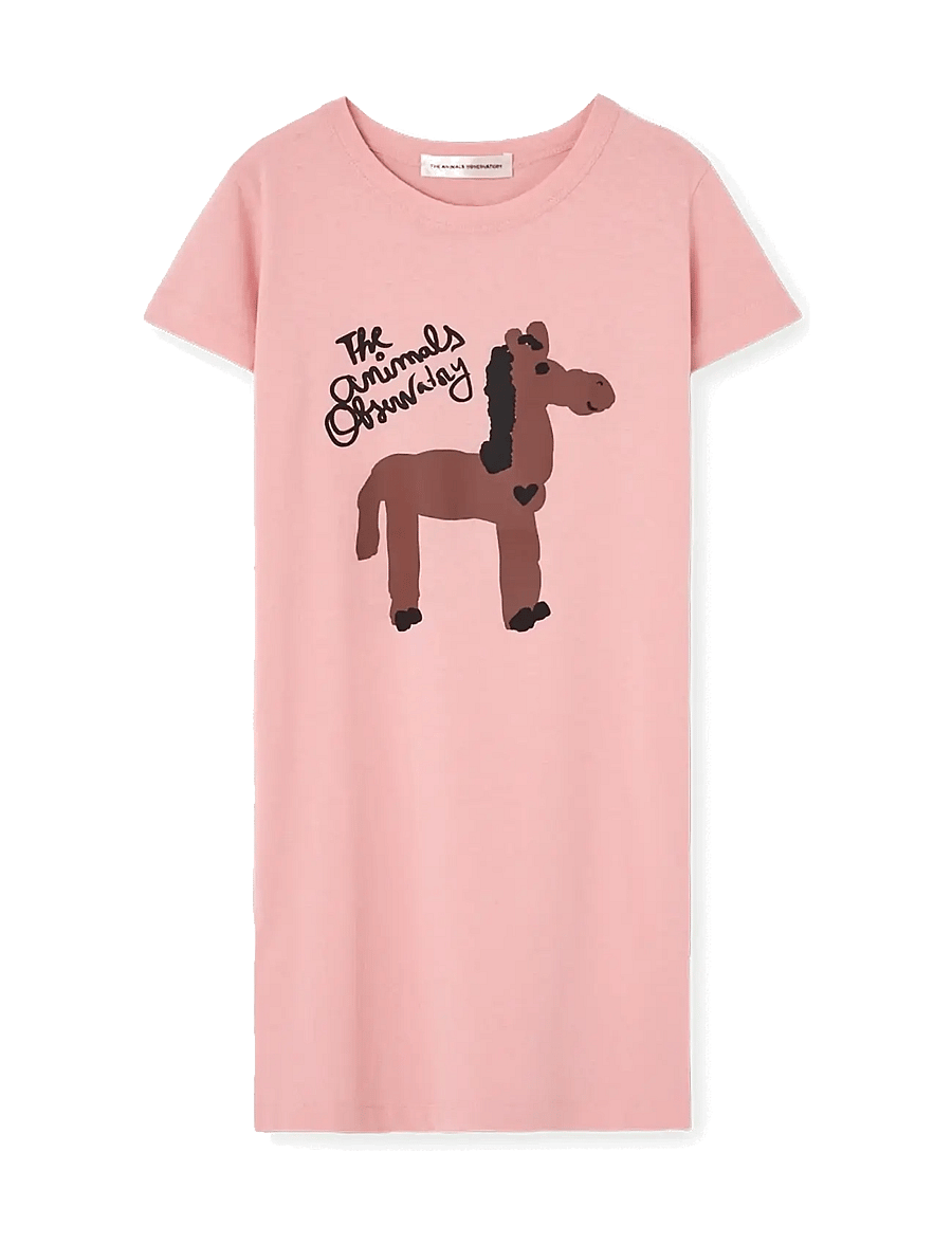 THE ANIMALS OBSERVATORY - GORILLA KID DRESS BLUE - casual jurken met korte mouwen - soft pink - 1
