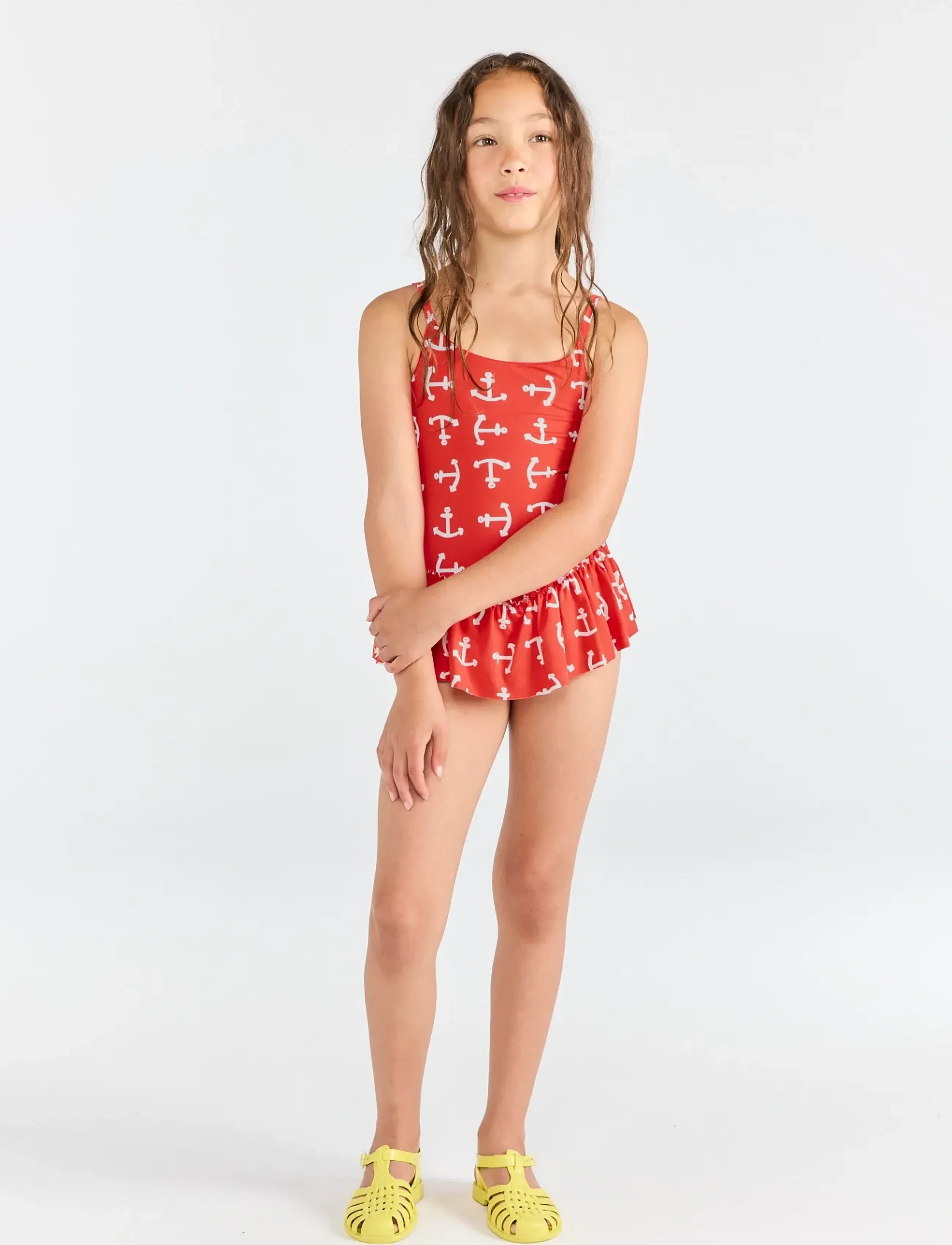 THE ANIMALS OBSERVATORY Clownfish Kid Swimsuit Red, 116, Red, Badetøj > Badedragter, Børn