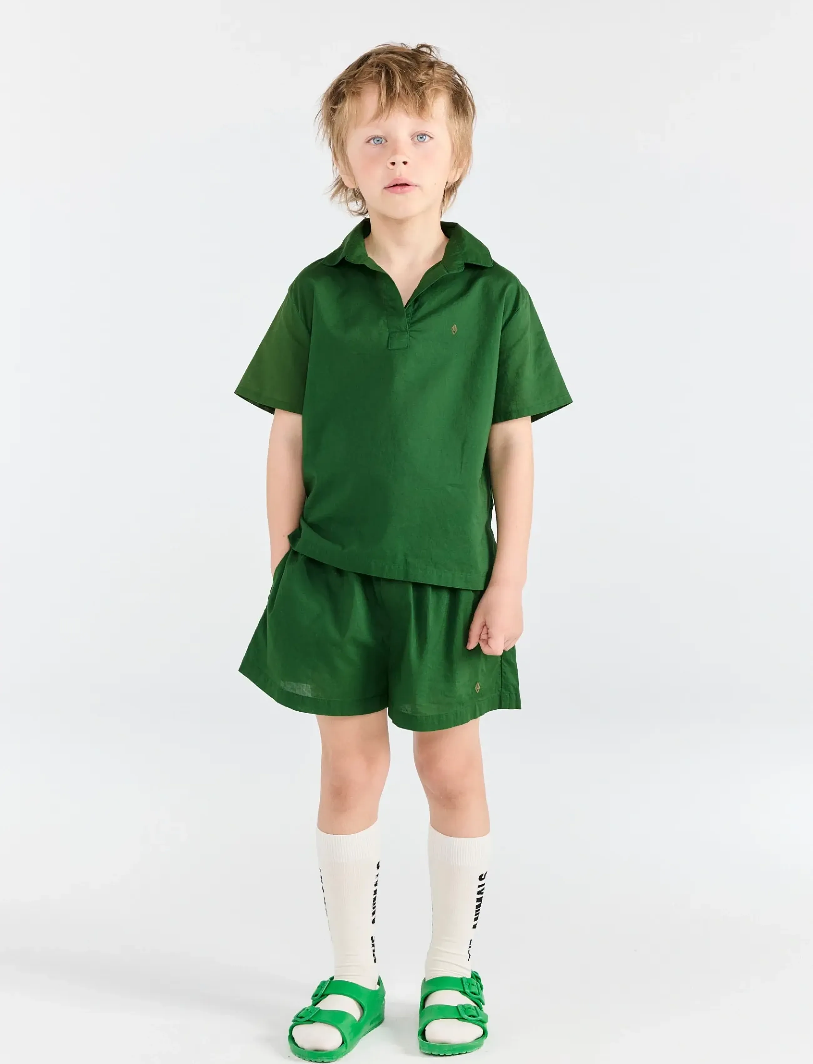 THE ANIMALS OBSERVATORY Cuckoo Kid Shirt Dark Garden, 98, Polo Shirts, Grün - Short-sleeved Kinder