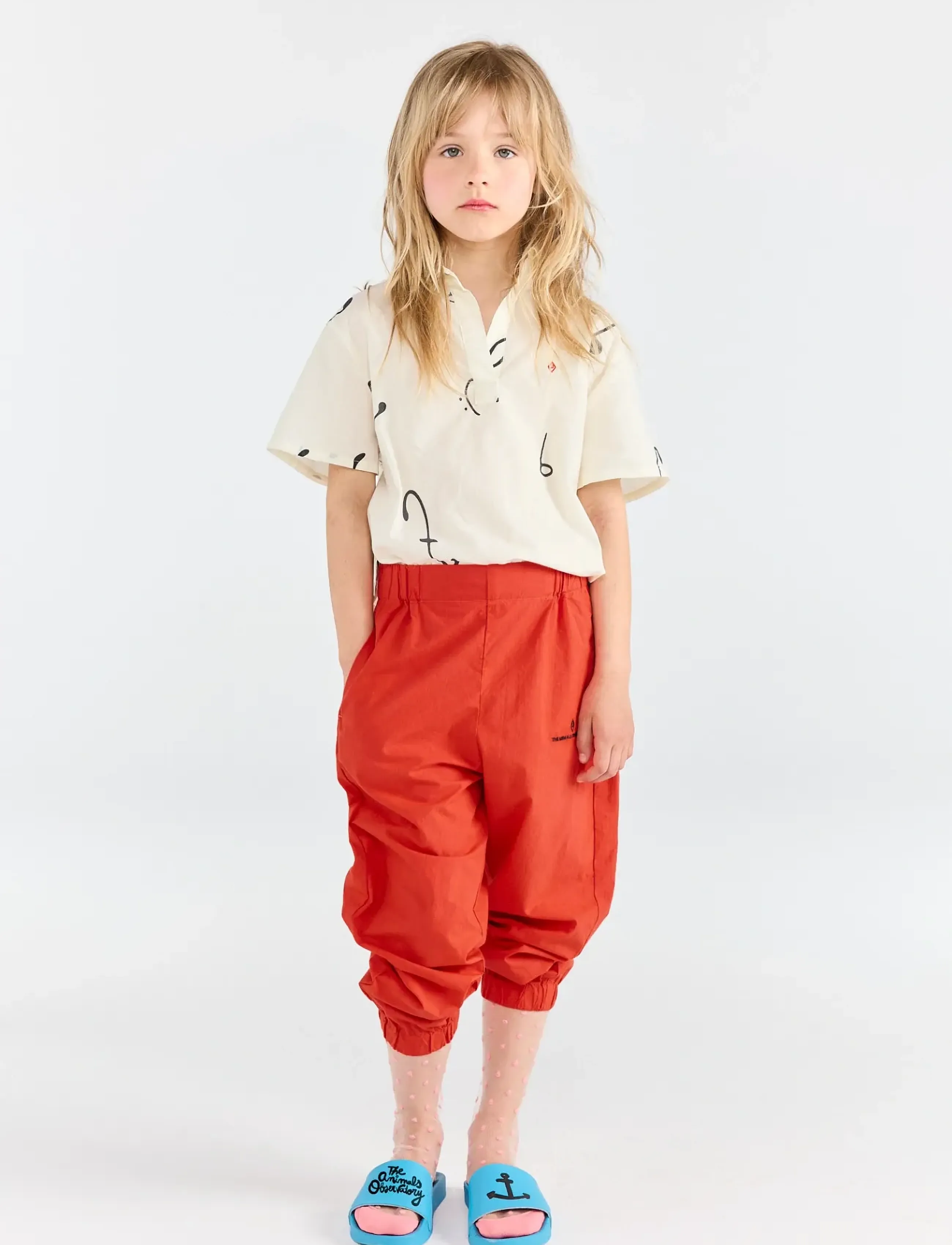 THE ANIMALS OBSERVATORY Cuckoo Kid Shirt Dark Garden, 116, Polo Shirts, Creme - Short-sleeved Kinder