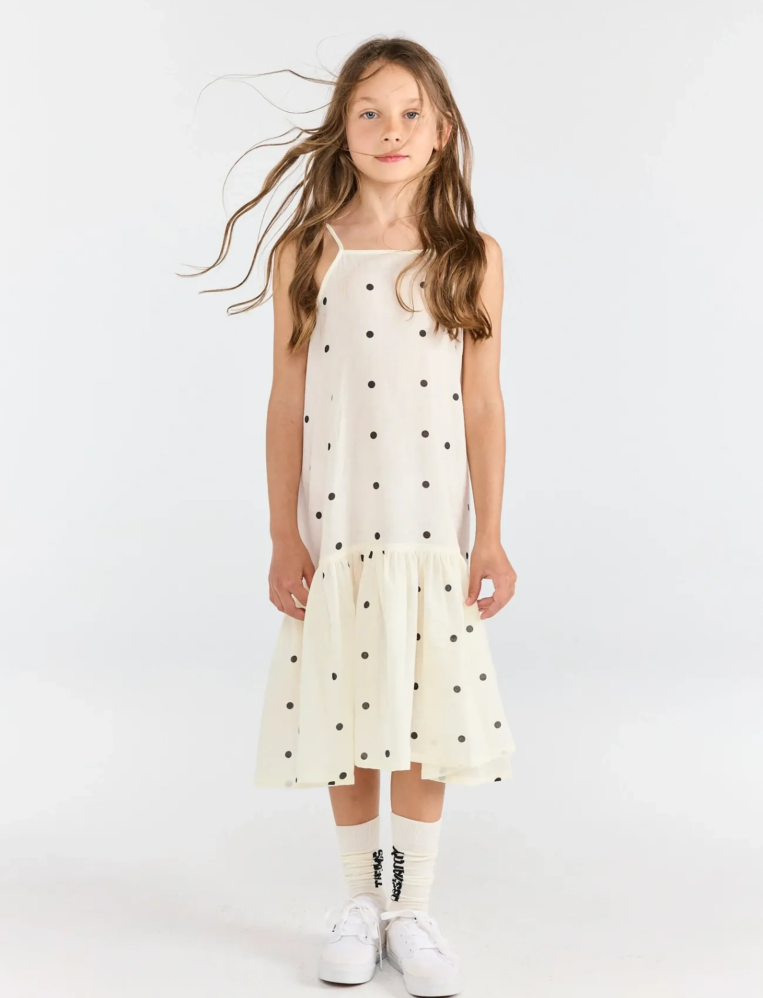 THE ANIMALS OBSERVATORY Hummingbird Kid Dress Soft Pink, 128, Casual Dresses, Creme - Sleeveless Kinder
