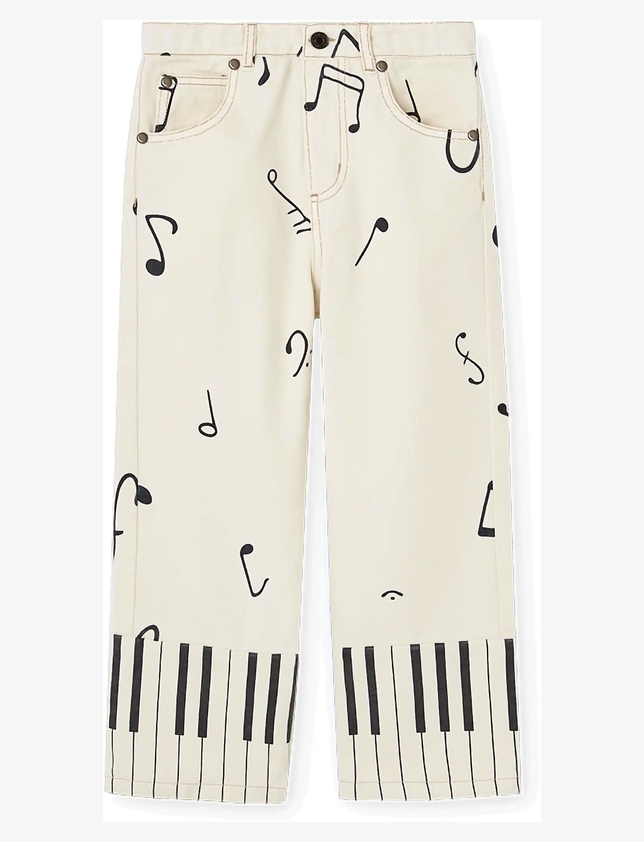 THE ANIMALS OBSERVATORY - ANT KID PANTS White Tree - alt laienevad teksad - raw white - 1