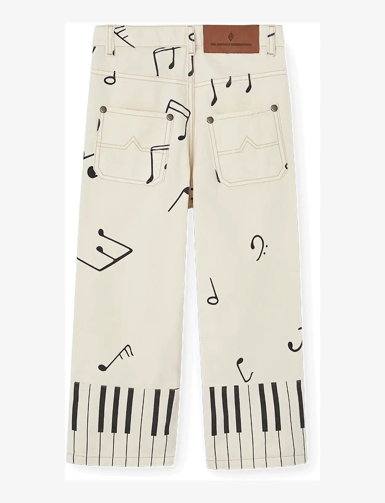 THE ANIMALS OBSERVATORY - ANT KID PANTS White Tree - alt laienevad teksad - raw white - 2