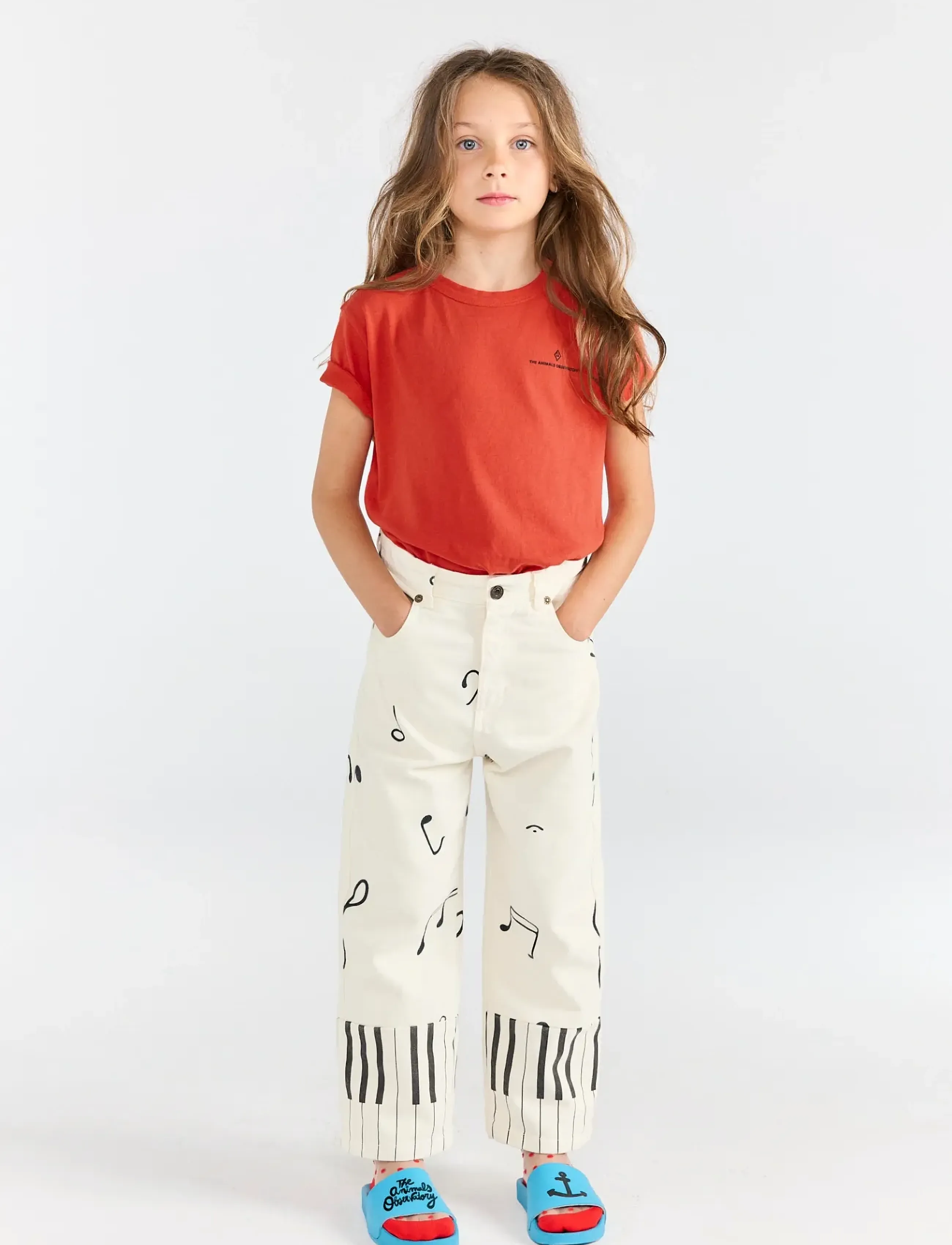 THE ANIMALS OBSERVATORY ANT KID PANTS White Tree - Loose jeans - RAW WHITE / white