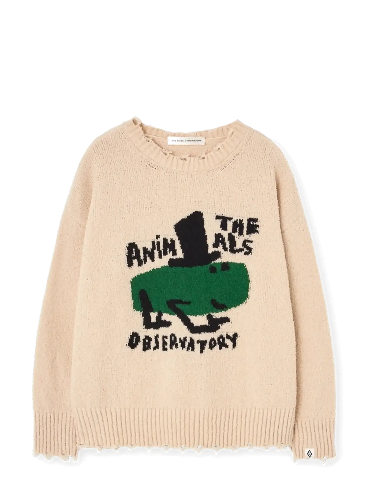 THE ANIMALS OBSERVATORY GOLLIE KID SWEATER SOFT BROWN - Strik - SOFT BROWN / beige