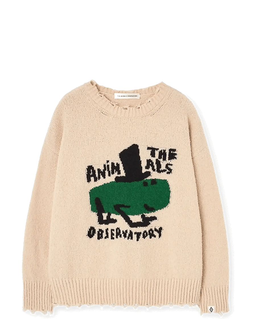 THE ANIMALS OBSERVATORY - GOLLIE KID SWEATER SOFT BROWN - pullover - soft brown - 1