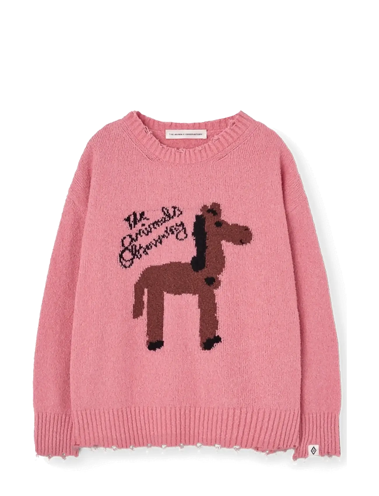 THE ANIMALS OBSERVATORY GOLLIE KID SWEATER SOFT BROWN - Animal Observatory - SOFT PINK / pink/rose