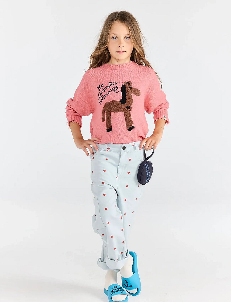 THE ANIMALS OBSERVATORY - GOLLIE KID SWEATER SOFT BROWN - trøjer - soft pink - 0