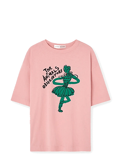 THE ANIMALS OBSERVATORY COLLIE KID T-SHIRT White Telephone - Clothing - SOFT PINK / pink/rose