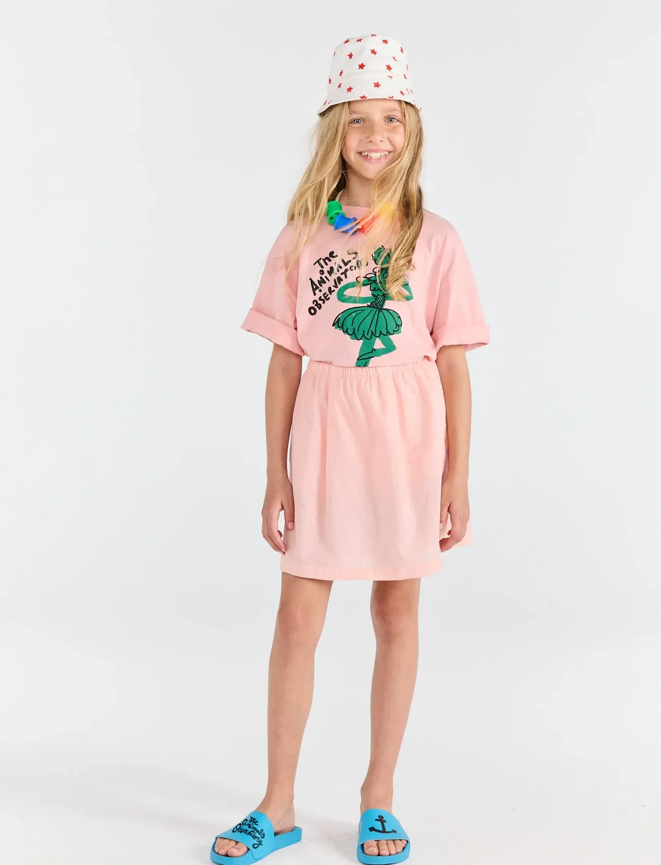 THE ANIMALS OBSERVATORY Collie Kid T-Shirt White Telephone, 98, Pink, T-Shirts > Kortærmede, Børn