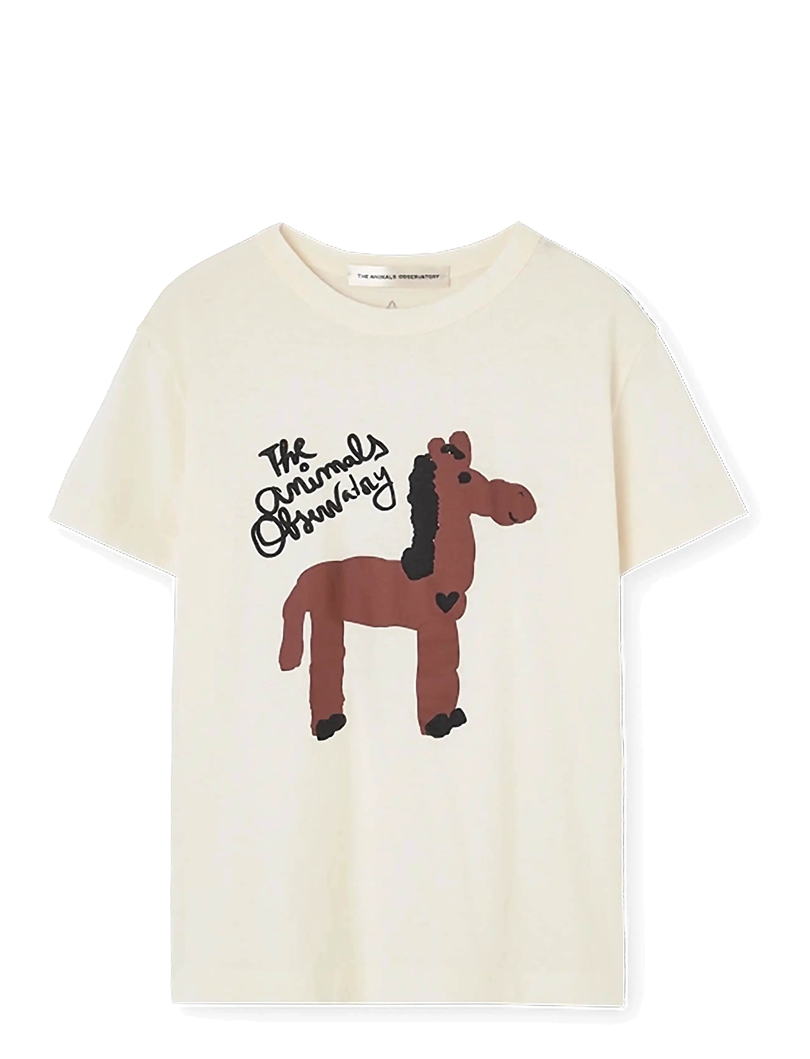 THE ANIMALS OBSERVATORY Rooster Kid T-Shirt Rot Cream - 128 - Kinder