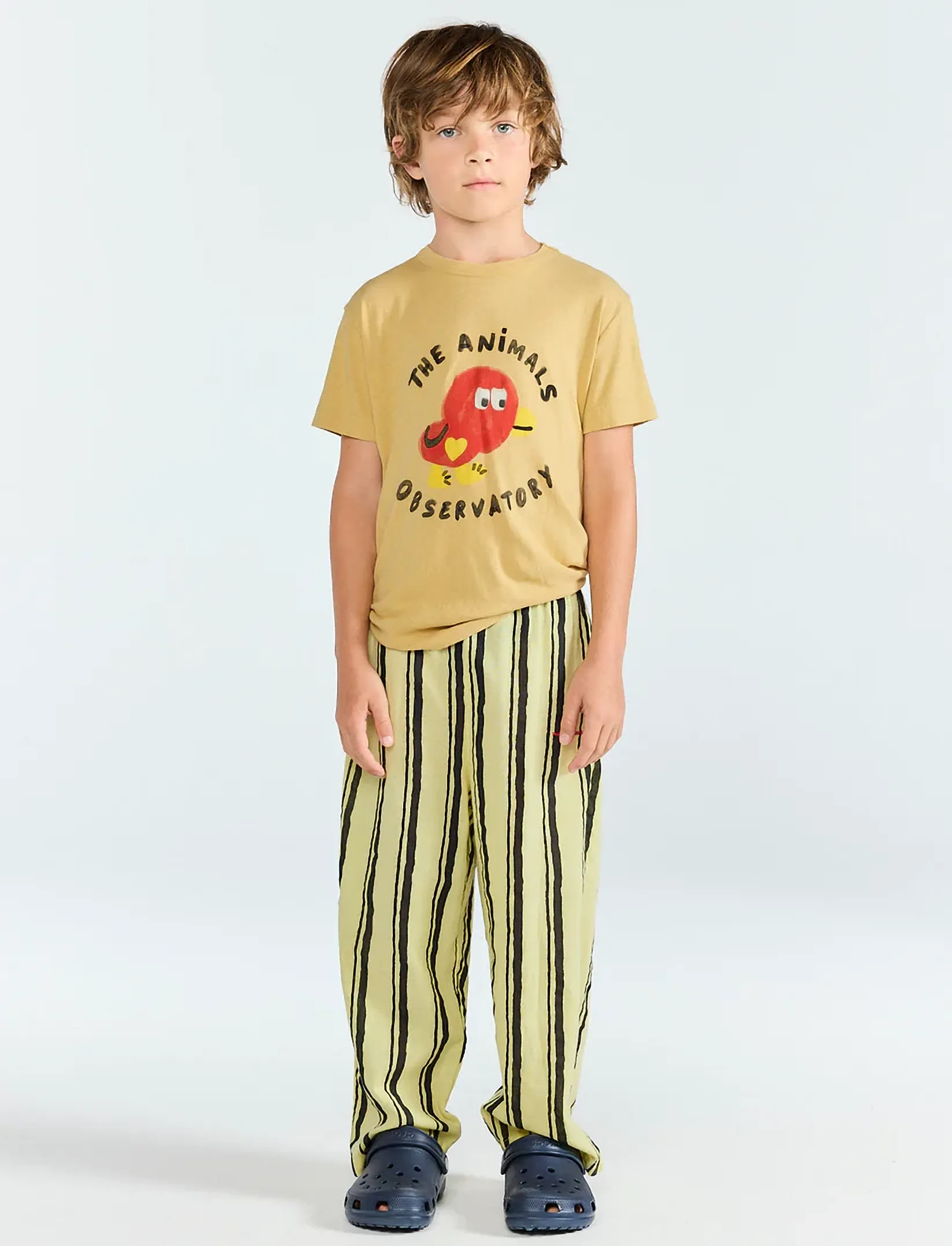 THE ANIMALS OBSERVATORY ROOSTER KID T-SHIRT DARK GARDEN - Toppar & T-shirts - SOFT BROWN / beige