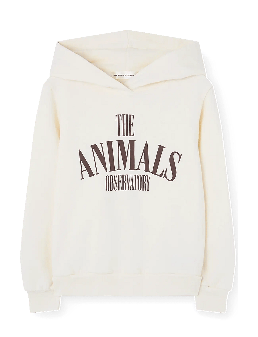 THE ANIMALS OBSERVATORY - ANGLEFISH KID HOODIE DEEP BLUE - kapuutsiga dressipluusid - raw white - 0