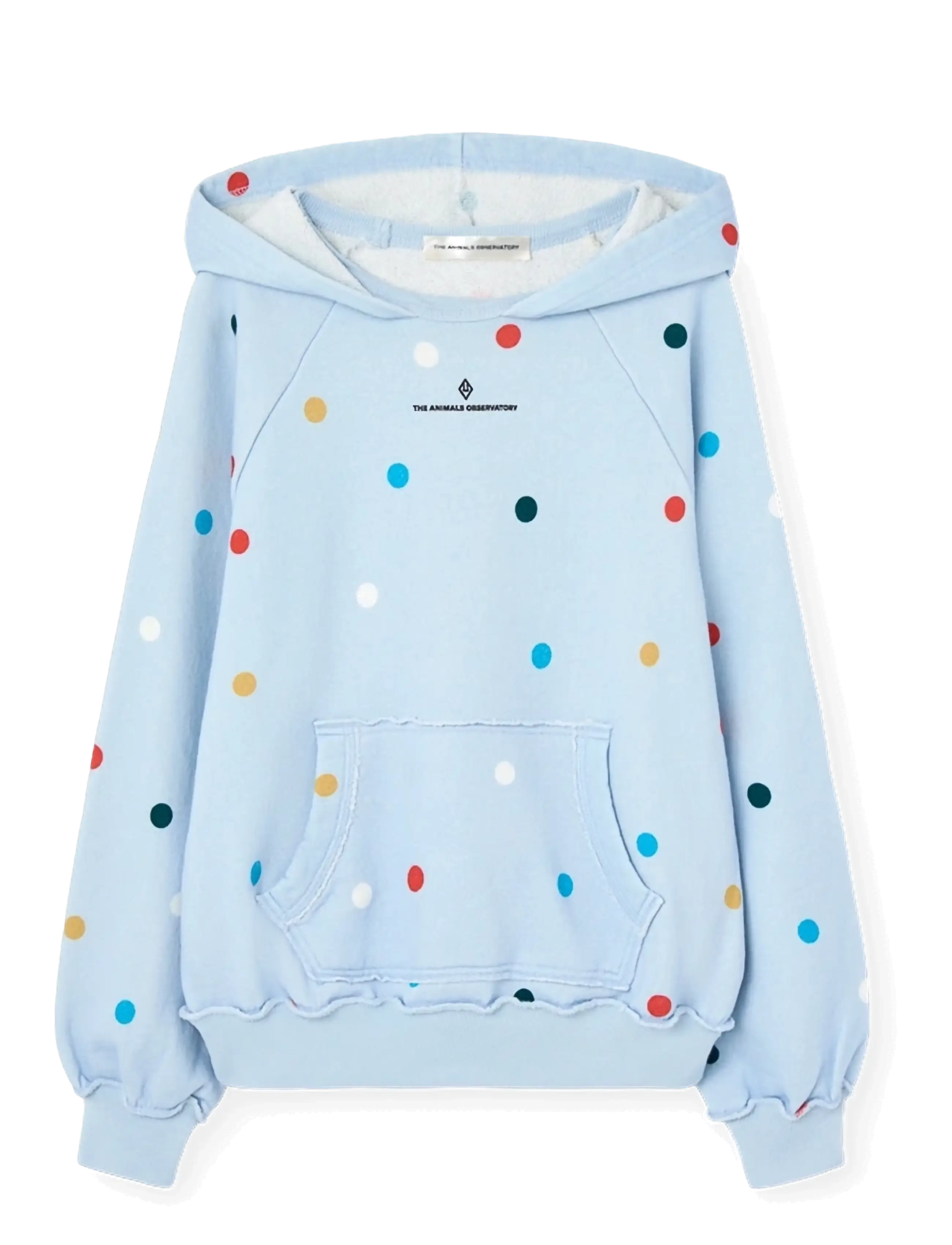 THE ANIMALS OBSERVATORY Beaver Kid Hoodie Weiß Telephone Blau - 104 - Kinder