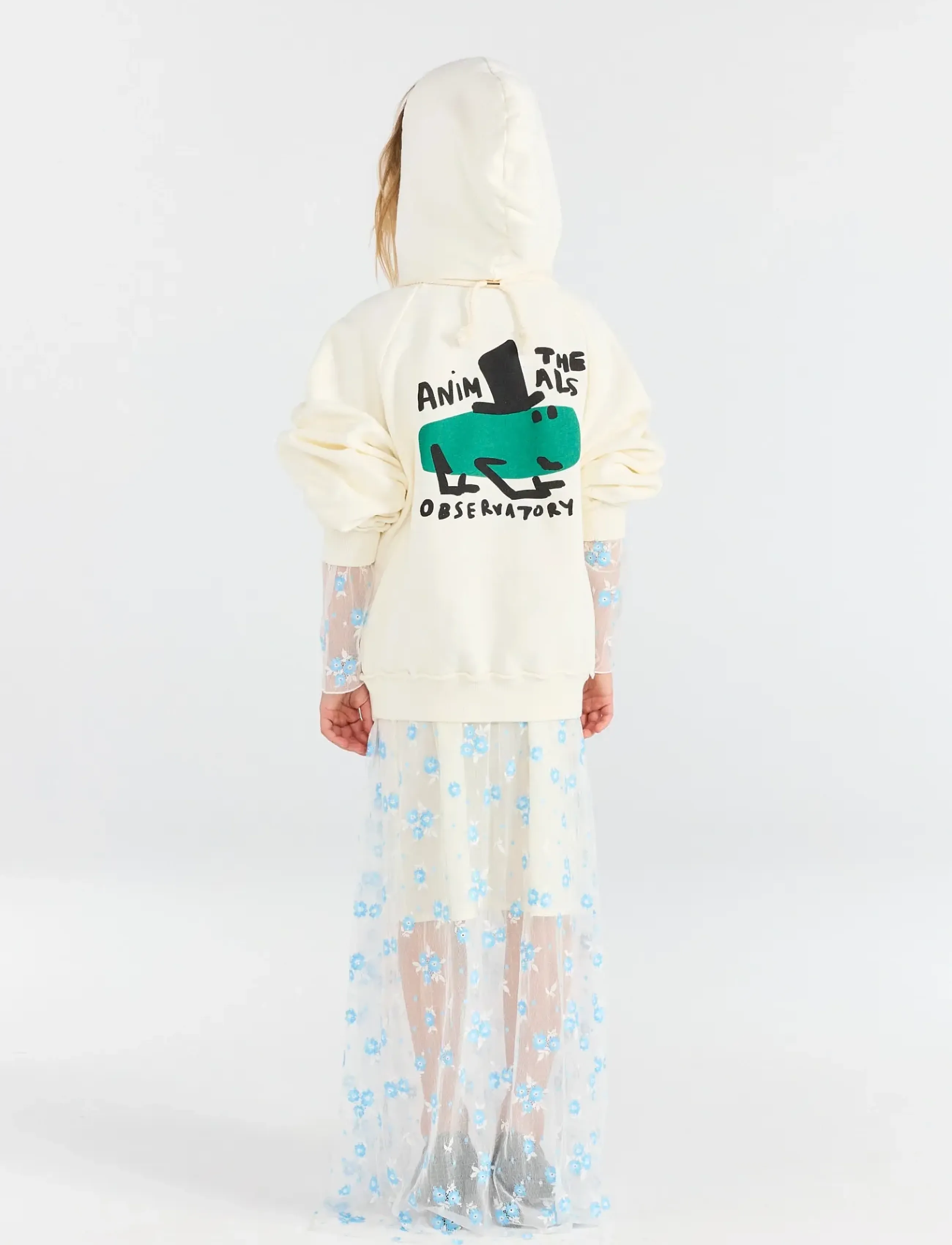 THE ANIMALS OBSERVATORY - BEAVER KID HOODIE White Telephone - hættetrøjer - raw white - 3