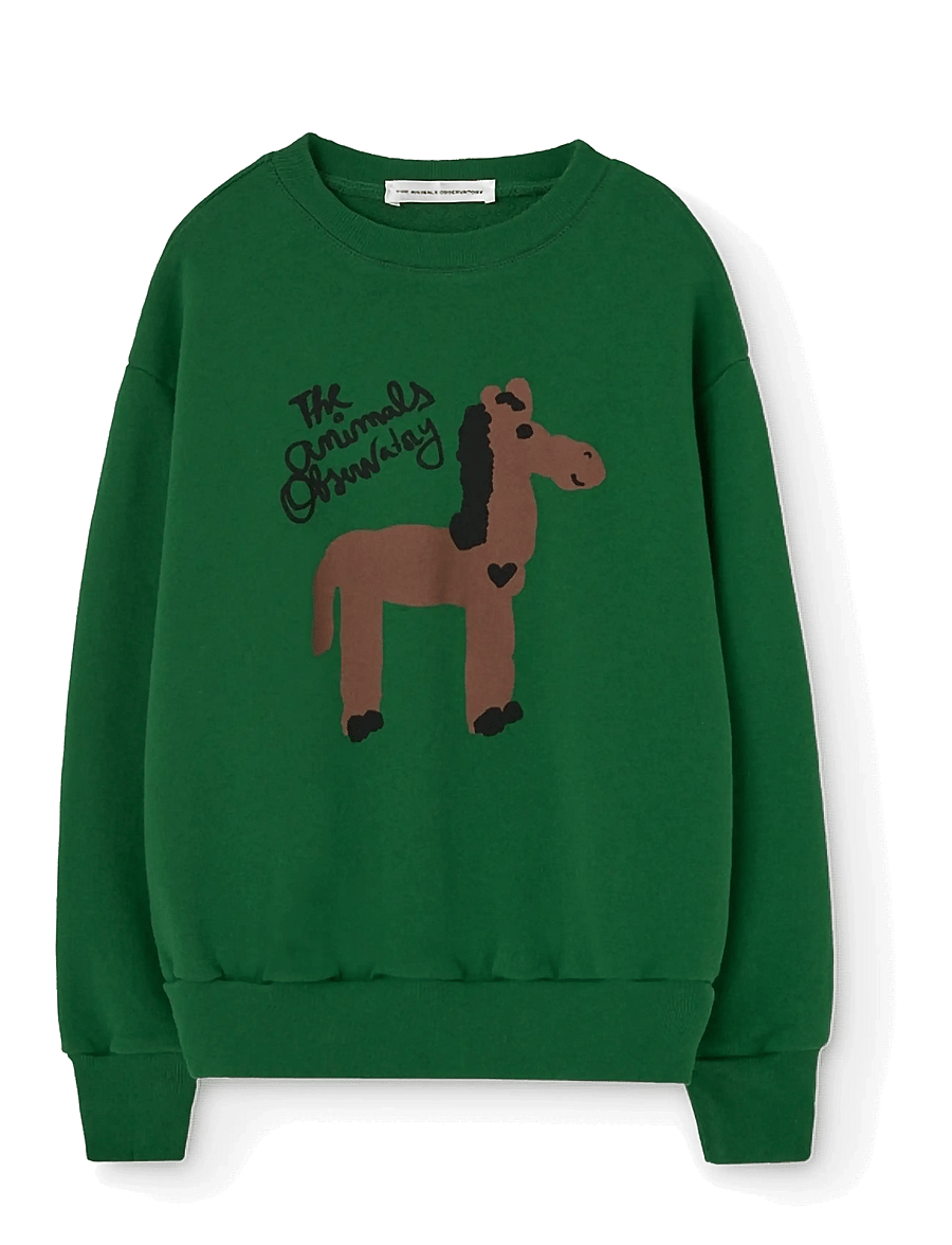 THE ANIMALS OBSERVATORY - BEAR KID SWEATSHIRT SOFT BROWN - sweatshirts - dark garden - 1
