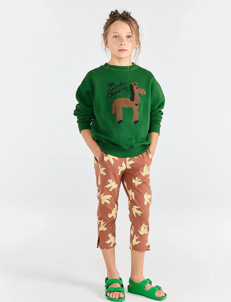 THE ANIMALS OBSERVATORY - BEAR KID SWEATSHIRT SOFT BROWN - sweatshirts - dark garden - 0