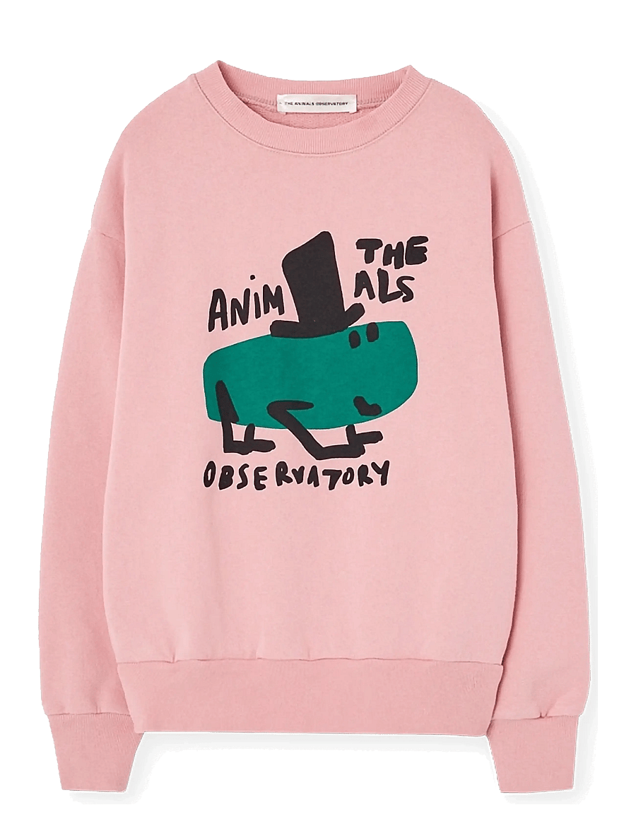 THE ANIMALS OBSERVATORY - BEAR KID SWEATSHIRT DARK GARDEN - sweatshirts - soft pink - 1