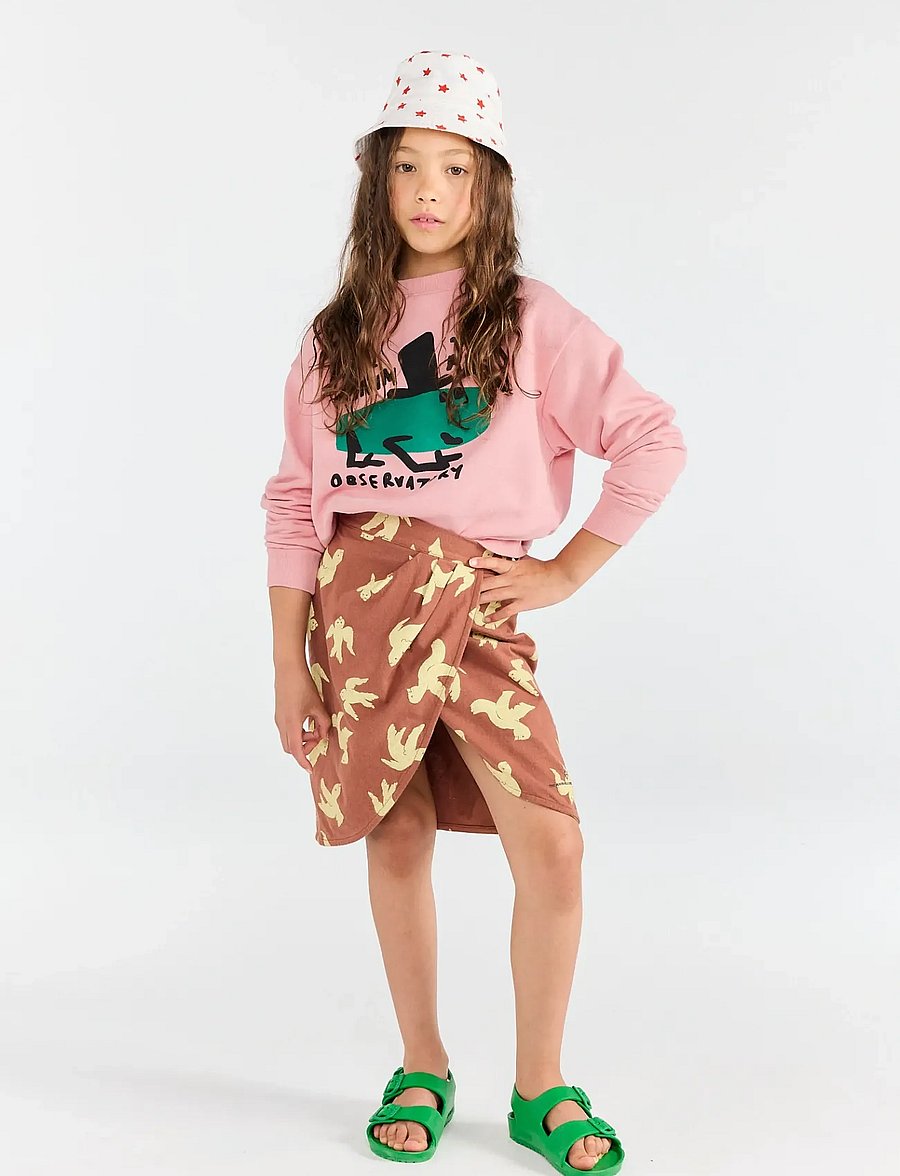 THE ANIMALS OBSERVATORY - BEAR KID SWEATSHIRT DARK GARDEN - sweatshirts - soft pink - 0