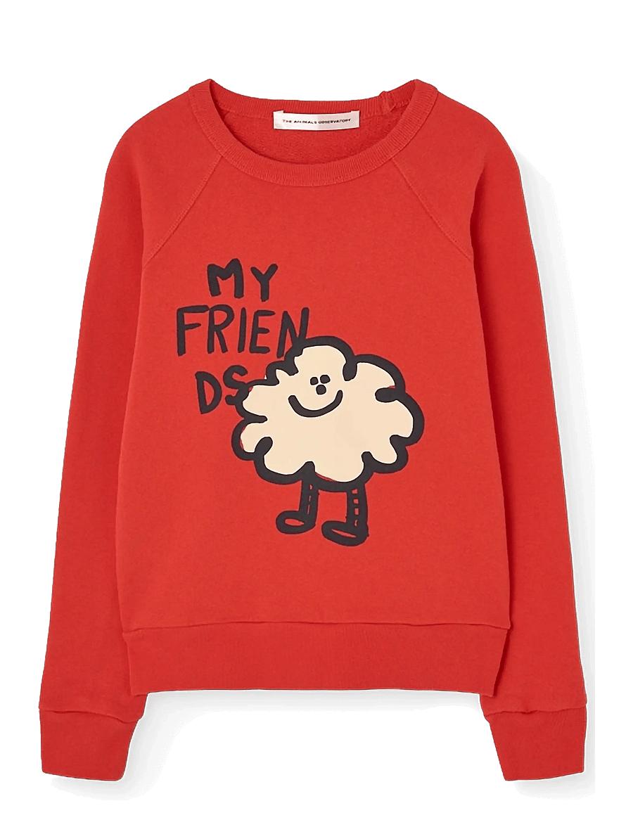 THE ANIMALS OBSERVATORY - SHARK KID SWEATSHIRT DEEP BLUE - sweatshirts - red - 1