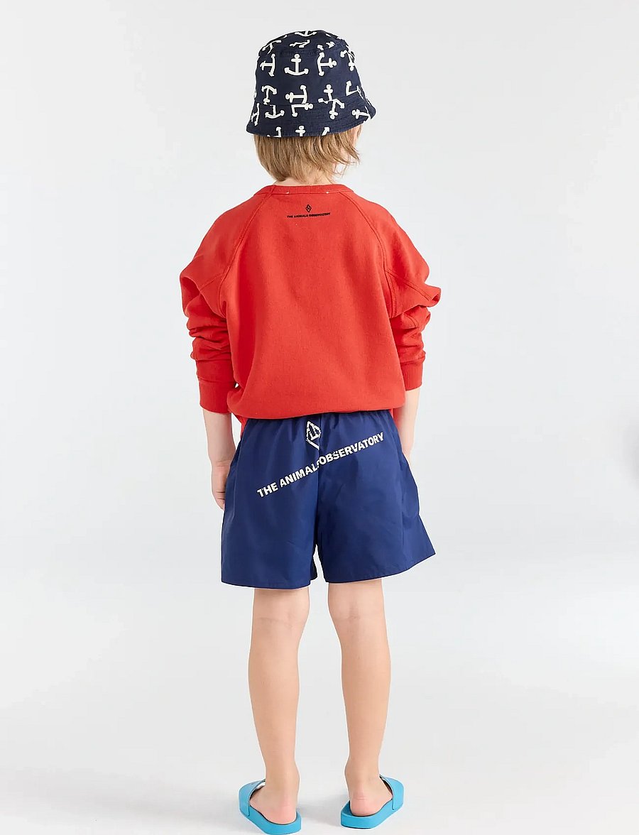 THE ANIMALS OBSERVATORY - SHARK KID SWEATSHIRT DEEP BLUE - sweatshirts - red - 3