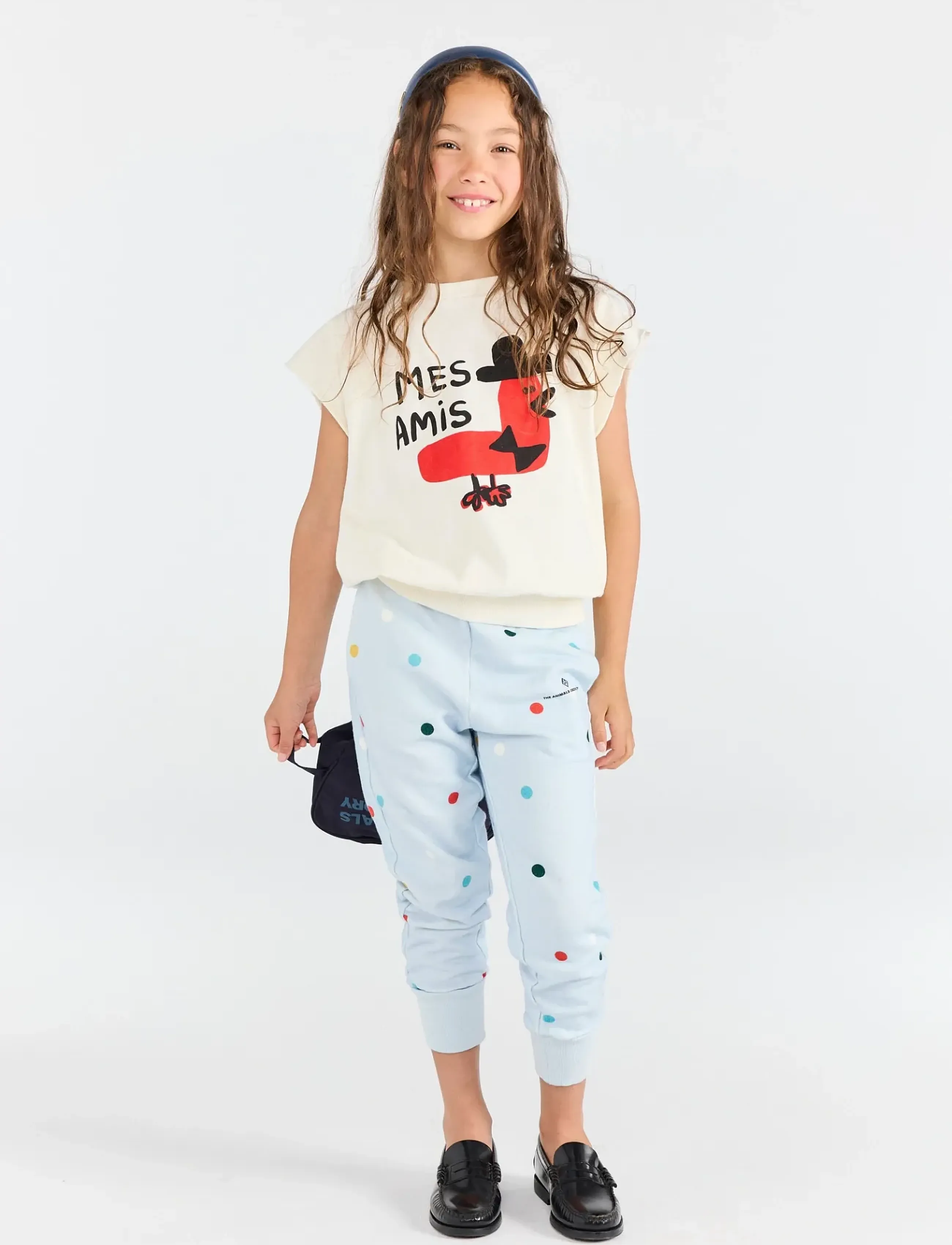 THE ANIMALS OBSERVATORY Panther Kid Sweatpants Raw White, 92, Blue, Underdele > Joggingbukser, Børn