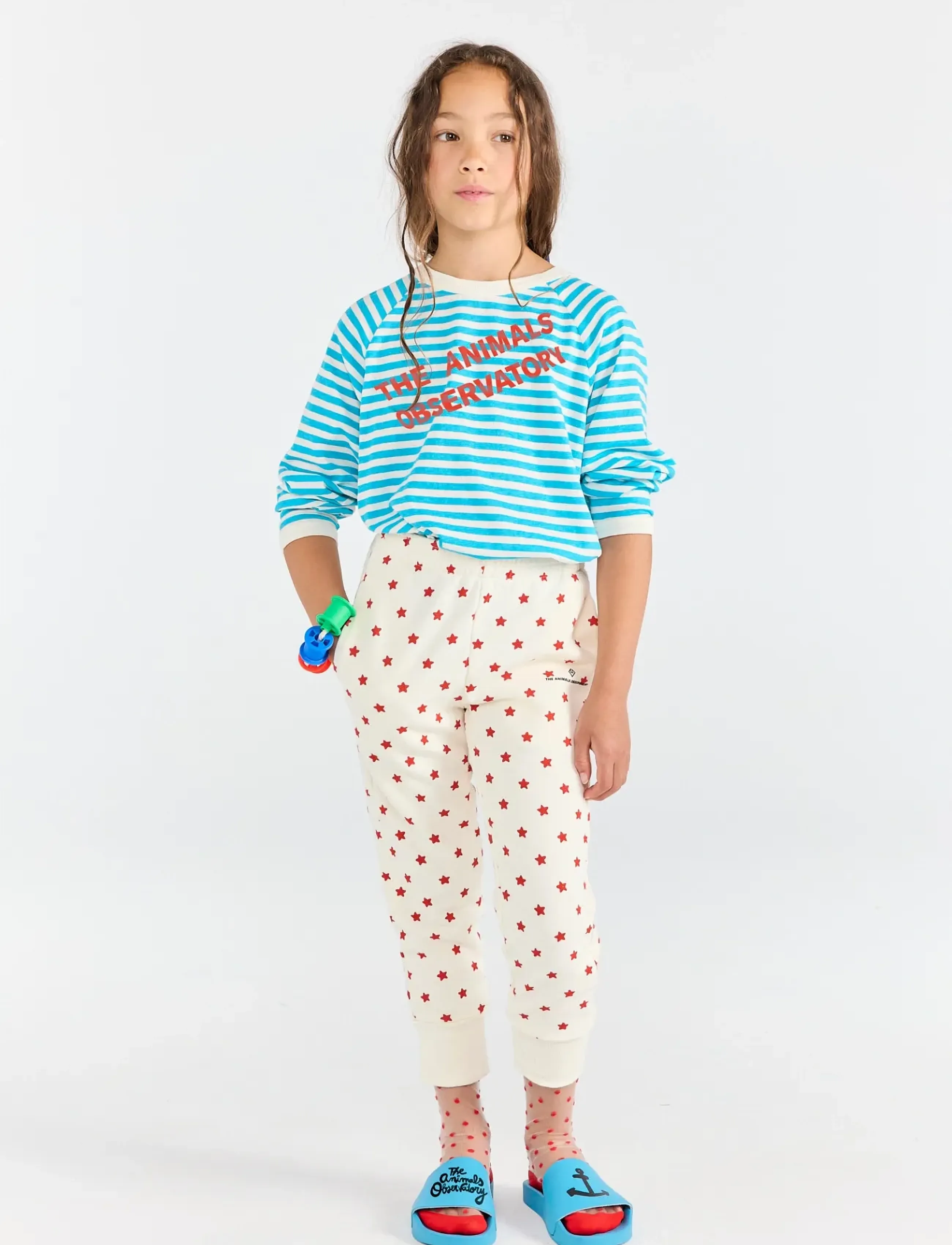 THE ANIMALS OBSERVATORY Panther Kid Sweatpants Raw White, 104, Unterteile, Creme - Sweatpants, Kinder