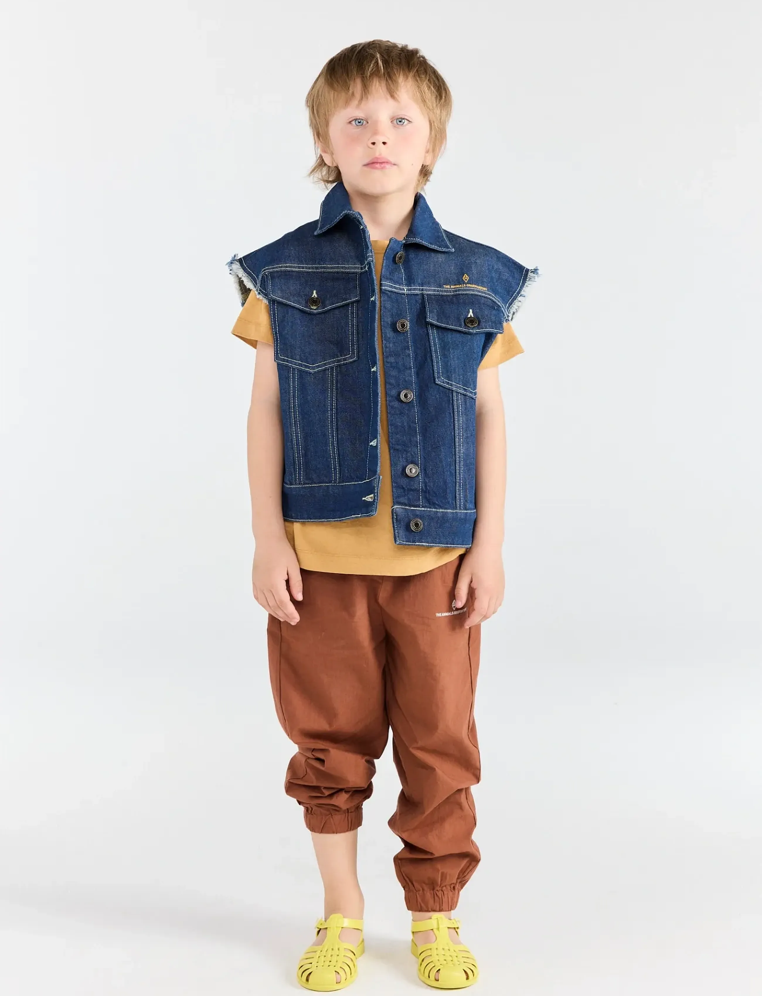 THE ANIMALS OBSERVATORY Hog Kid Vest Blue, 104, Blue, Overtøj > Udendørs Veste, Børn