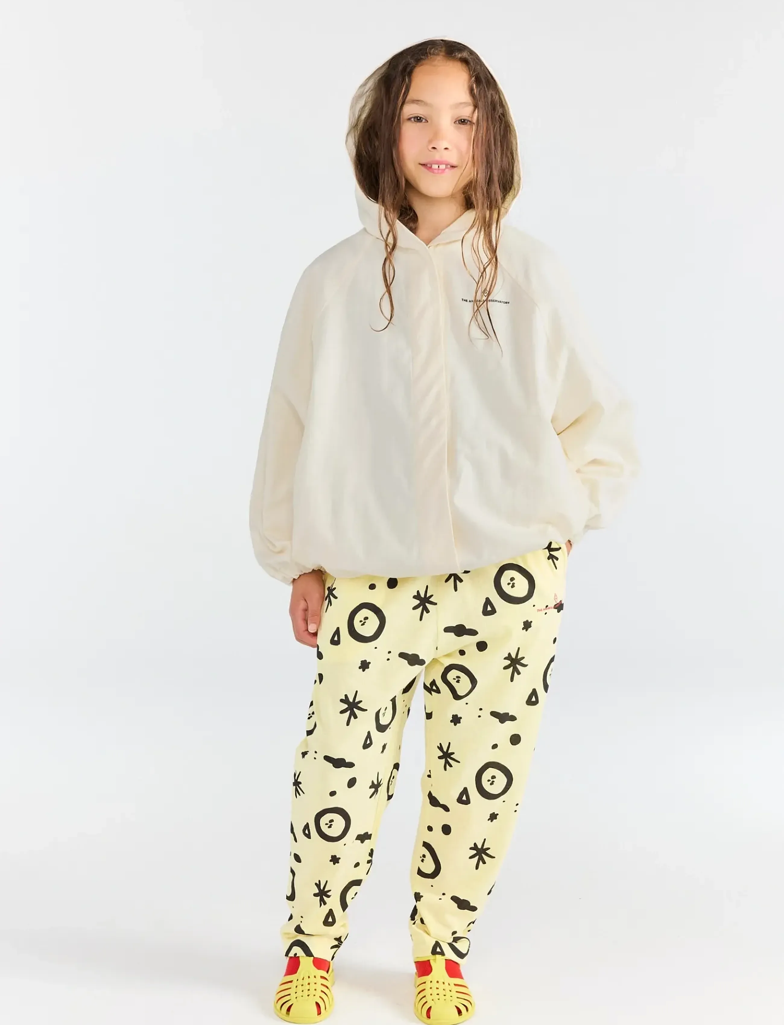 THE ANIMALS OBSERVATORY Carp Kid Jacket White, 116, Jackets & Coats, Creme - Windbreaker, Kinder