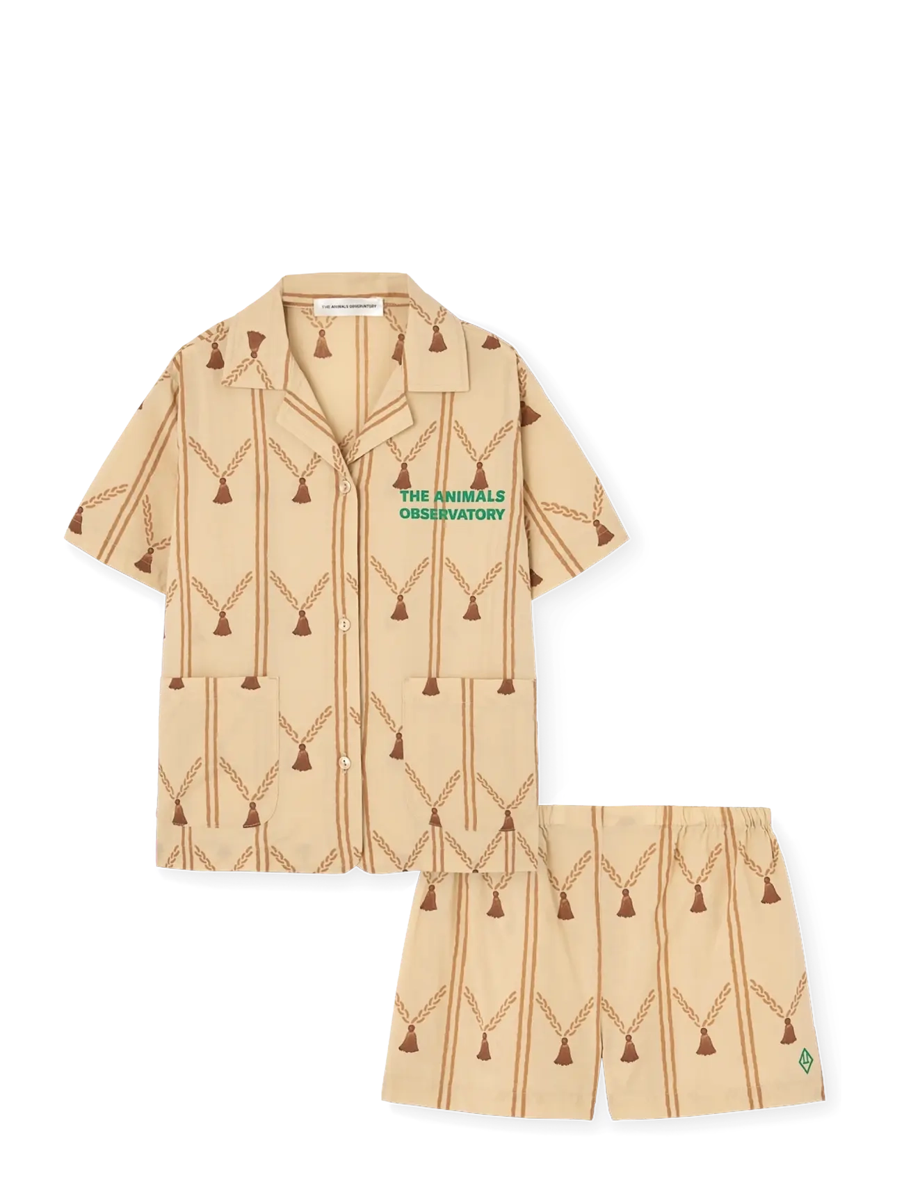 THE ANIMALS OBSERVATORY Magpie Kid Set Soft Brown, 98, Sets, Beige - Sets With Short-sleeved T-shirt, Kinder