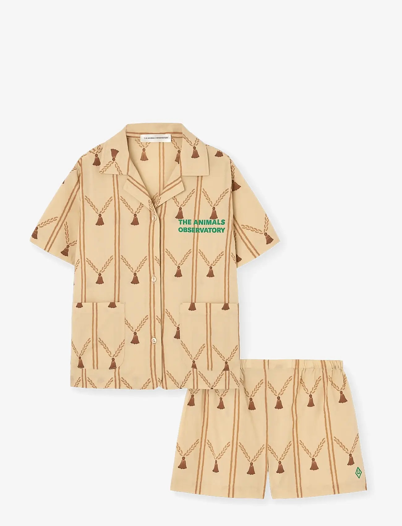 THE ANIMALS OBSERVATORY - MAGPIE KID SET SOFT BROWN - sæt med kortærmet t-shirt - soft brown - 0