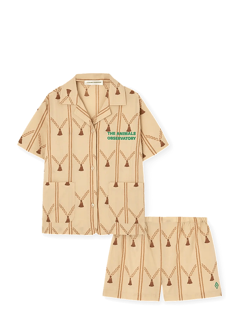 THE ANIMALS OBSERVATORY - MAGPIE KID SET SOFT BROWN - sæt med kortærmet t-shirt - soft brown - 0