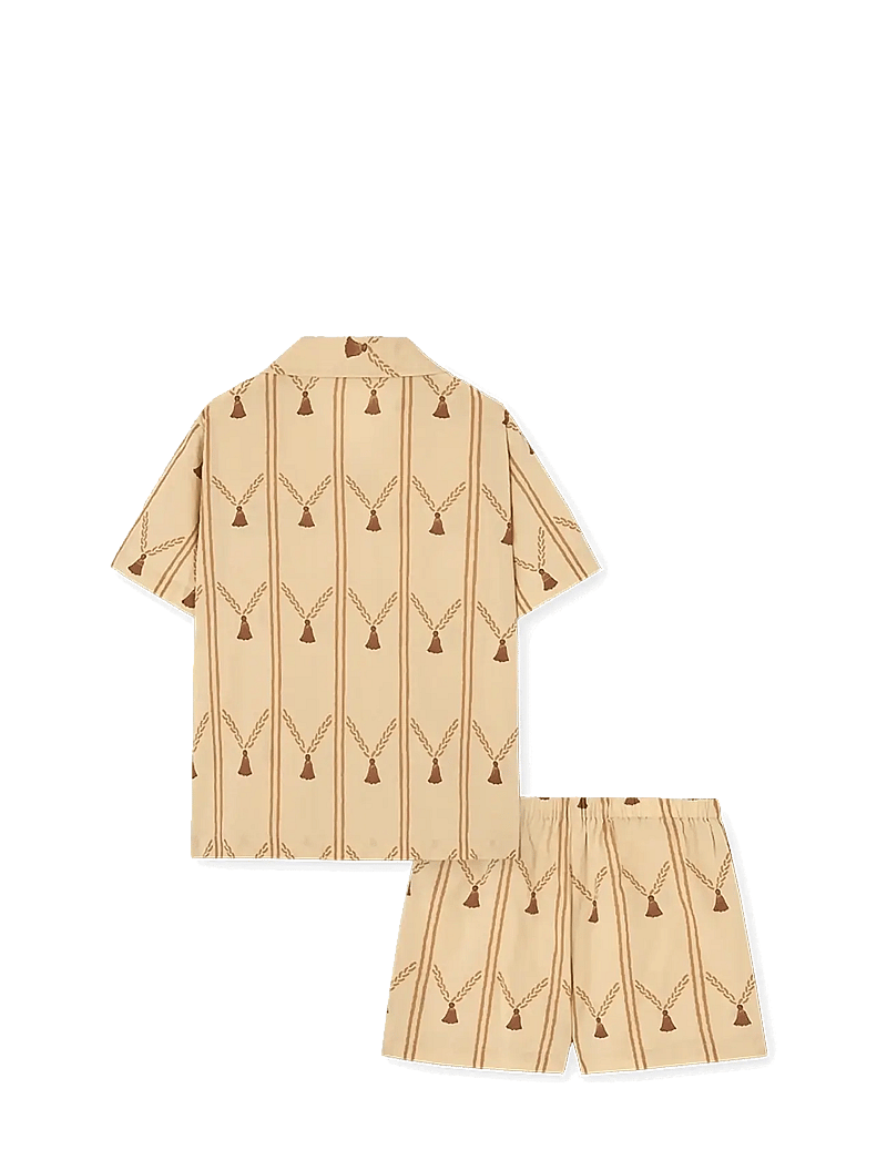 THE ANIMALS OBSERVATORY - MAGPIE KID SET SOFT BROWN - sæt med kortærmet t-shirt - soft brown - 1