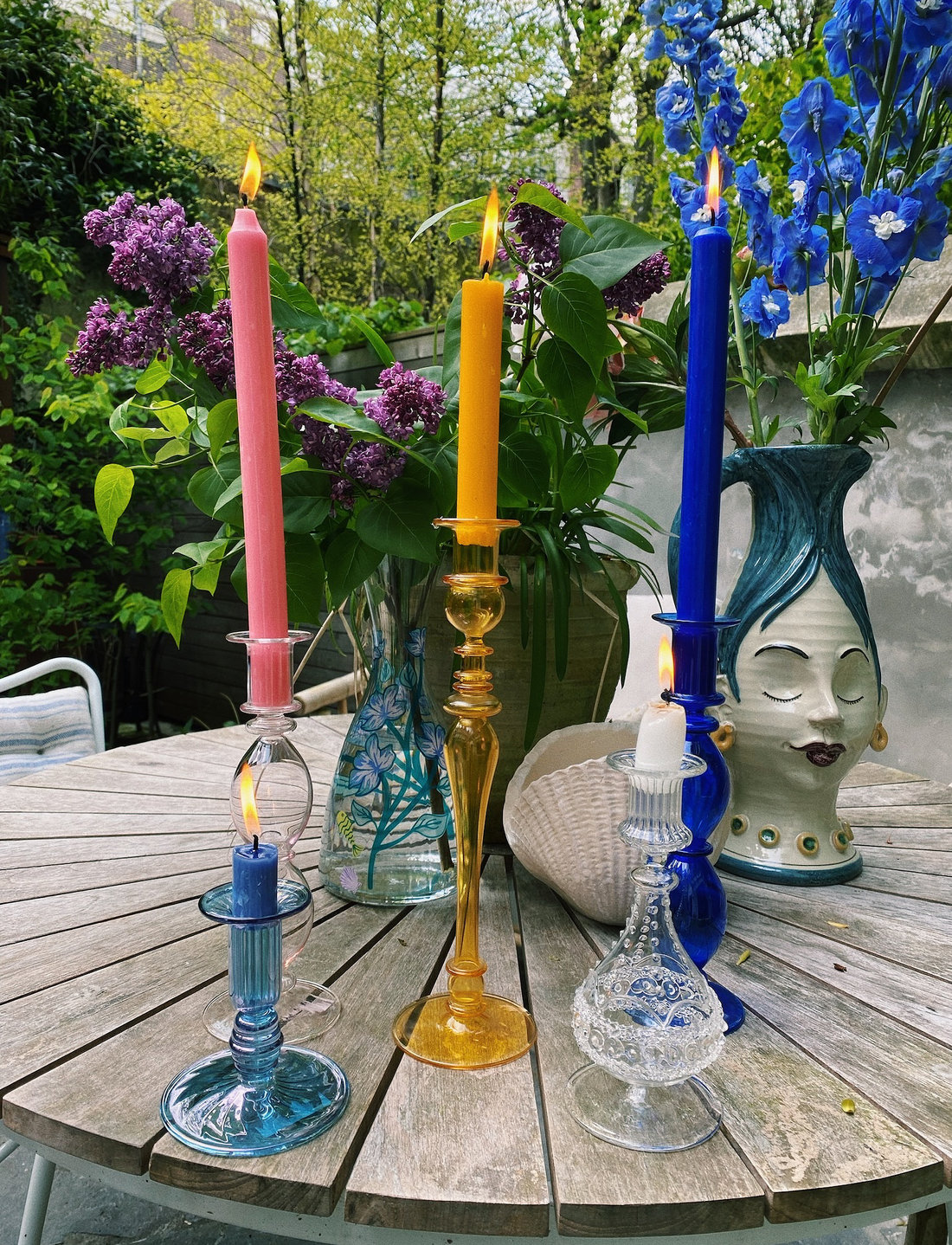 Anna Nina Ocean Glass Candle Holder Ljusstakar Ljuslyktor Boozt