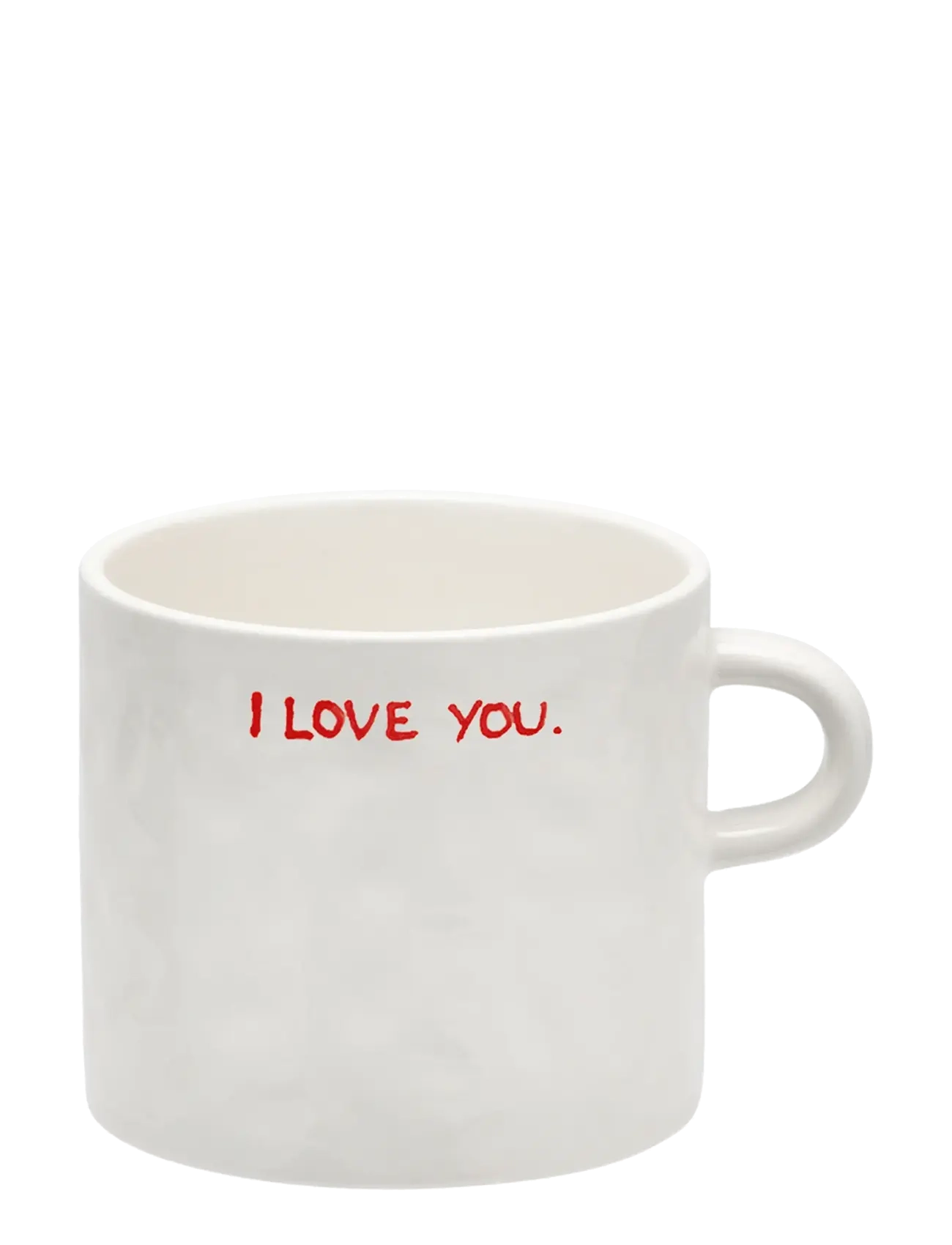 Anna + Nina I Love You Tea Mug, Coffee Kop, Hvid, Str: 50 CL