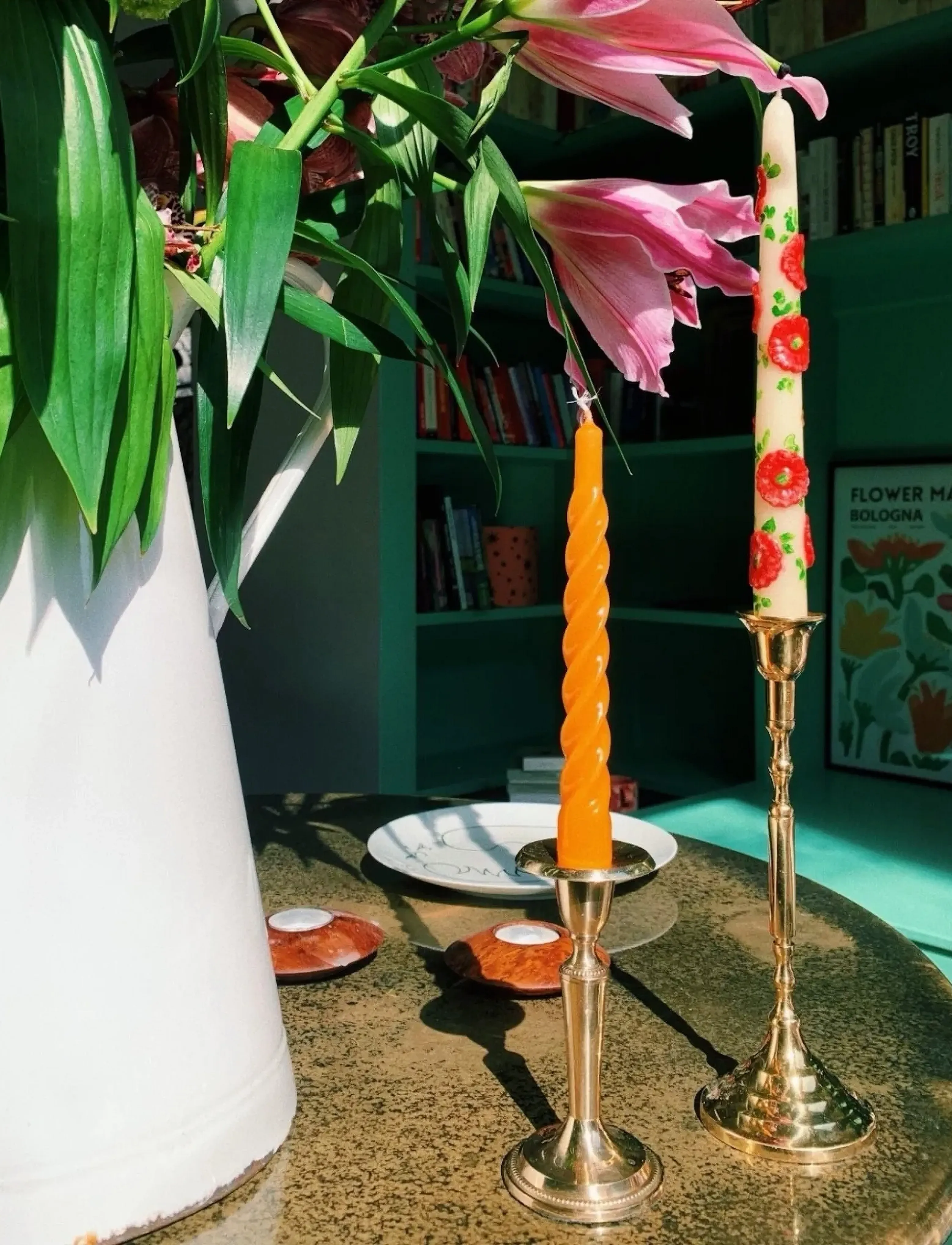 Anna + Nina - Flower Candle - Set of 2 - kronljus - multicolor - 2