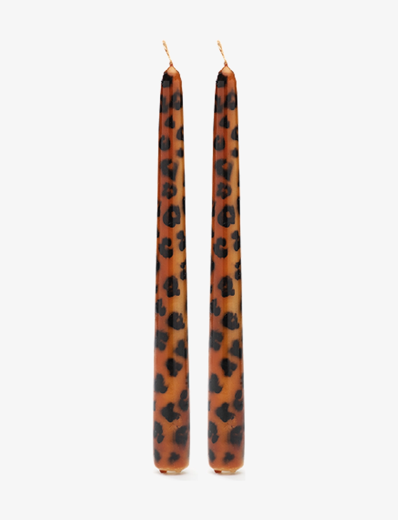 Anna + Nina Leopard Candle Set Of 2, One Size, Candles, Braun - Pillar Homeware