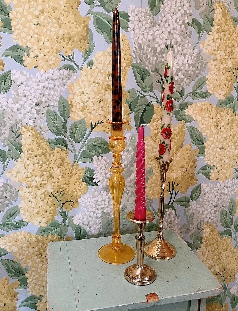 Anna + Nina - Leopard Candle - Set of 2 - pikad küünlad - brown - 1