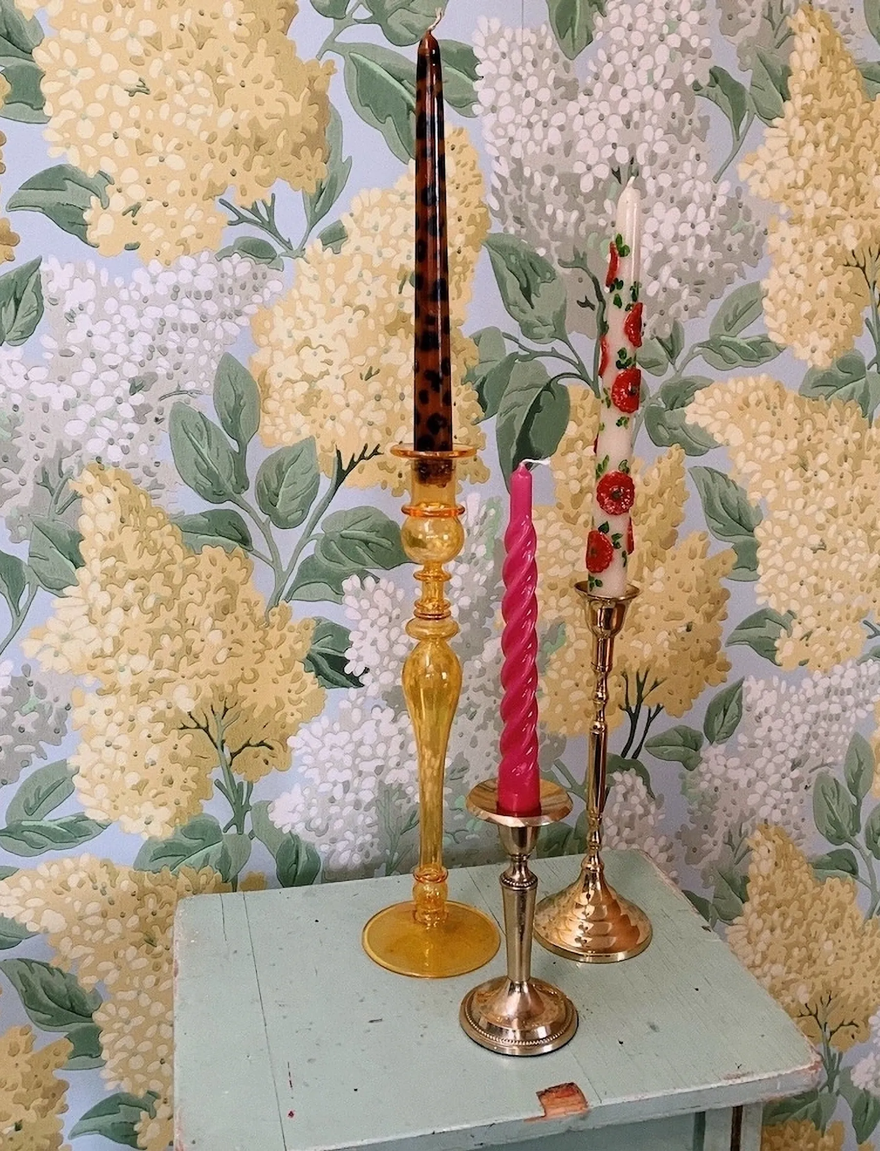 Anna + Nina - Leopard Candle - Set of 2 - stokkaarsen - brown - 1