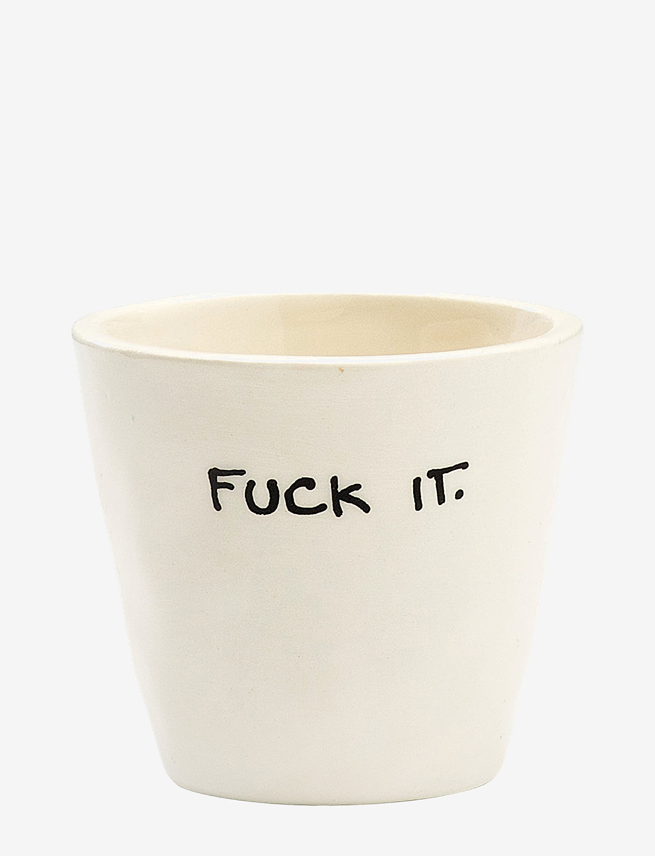 Anna + Nina Fuck It Espresso Cup, Espresso Kop, Creme, Str: 8 CL