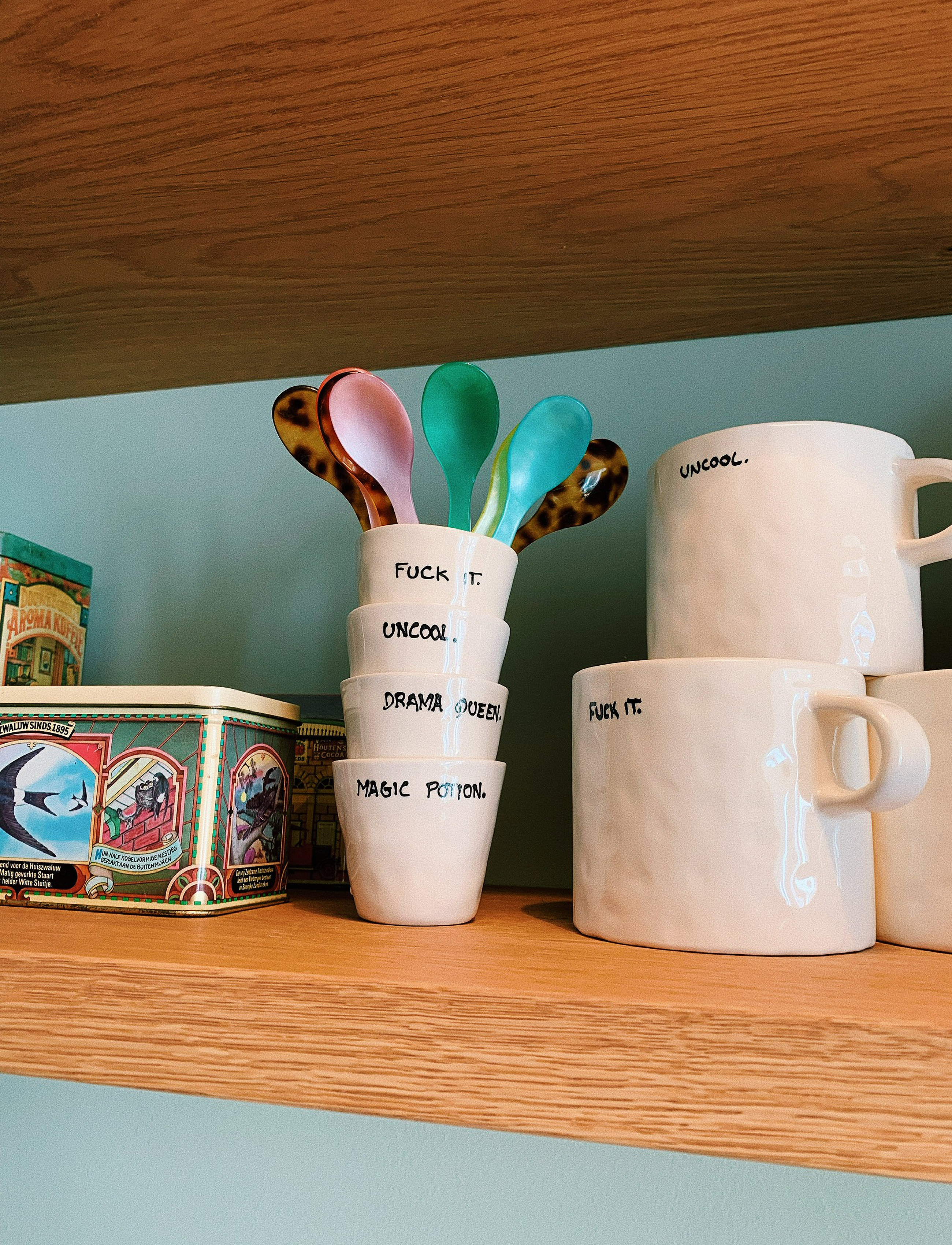 Anna + Nina Drama Queen Espresso Cup, 8 CL, Cream, Kopper Og Krus > Espressokopper, Unisex