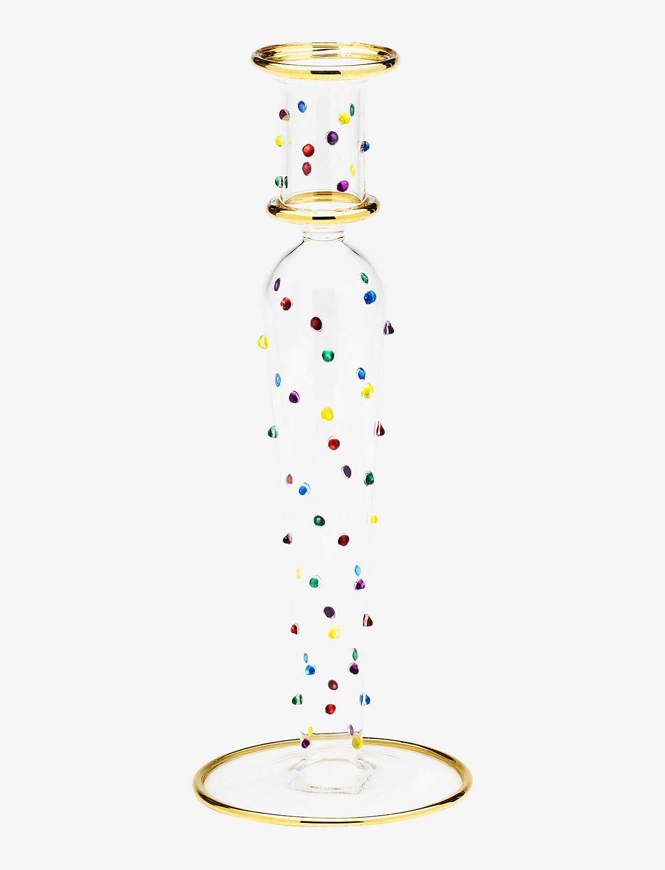 Anna + Nina - Confetti Glass Candle Holder - køb efter pris - multicolor - 0
