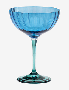 Jazzy Blue Champagne Glass, Anna + Nina