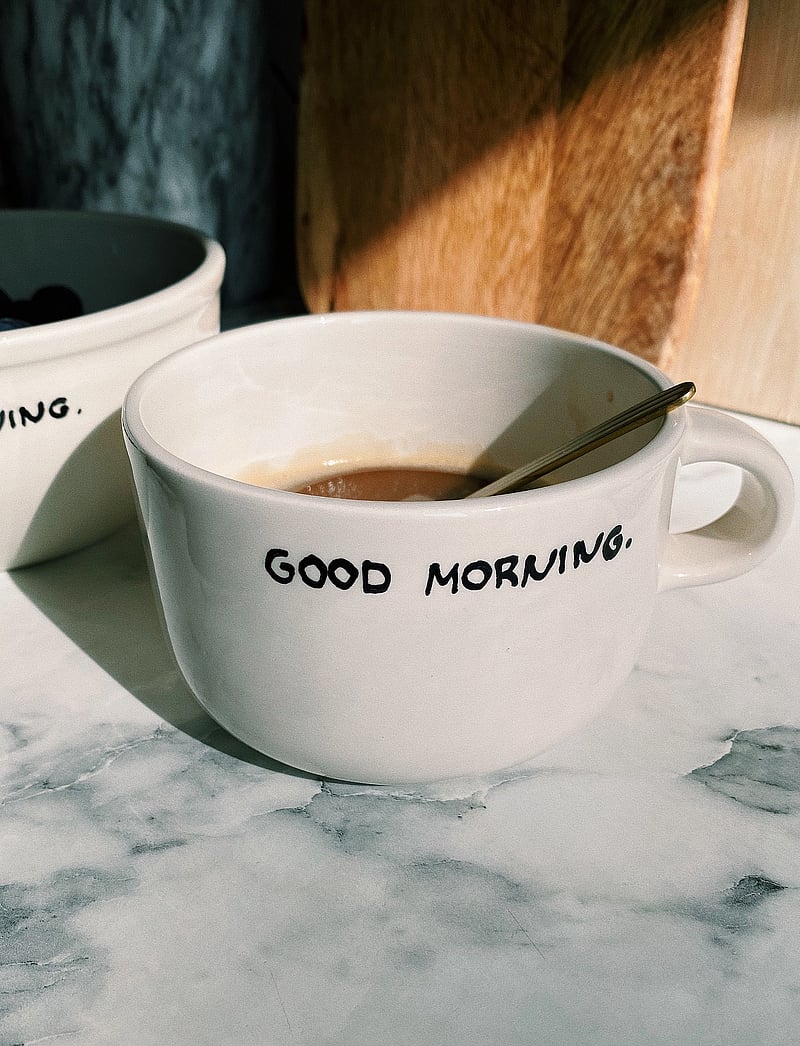 Anna + Nina - Good Morning Cappuccino Mug - osta hinna alusel - white/black - 1