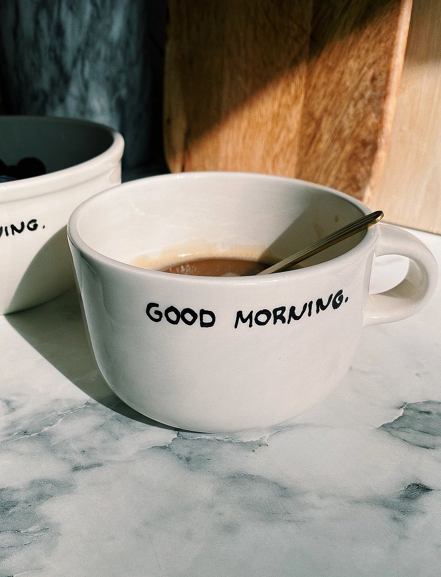 Anna + Nina - Good Morning Cappuccino Mug - nach preis einkaufen - white/black - 0