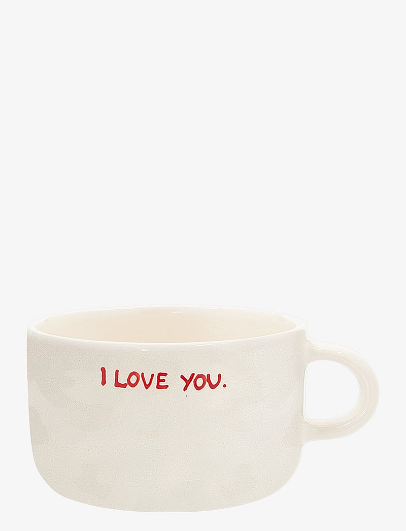 Anna + Nina - I Love You Cappuccino Mug - osta hinnan perusteella - white/red - 0