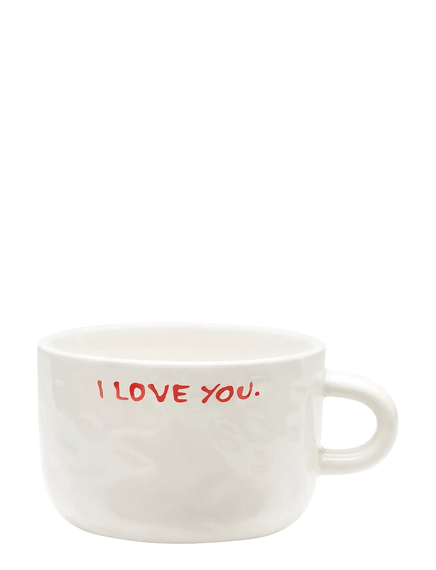 Anna + Nina - I Love You Cappuccino Mug - nach preis einkaufen - white/red - 1