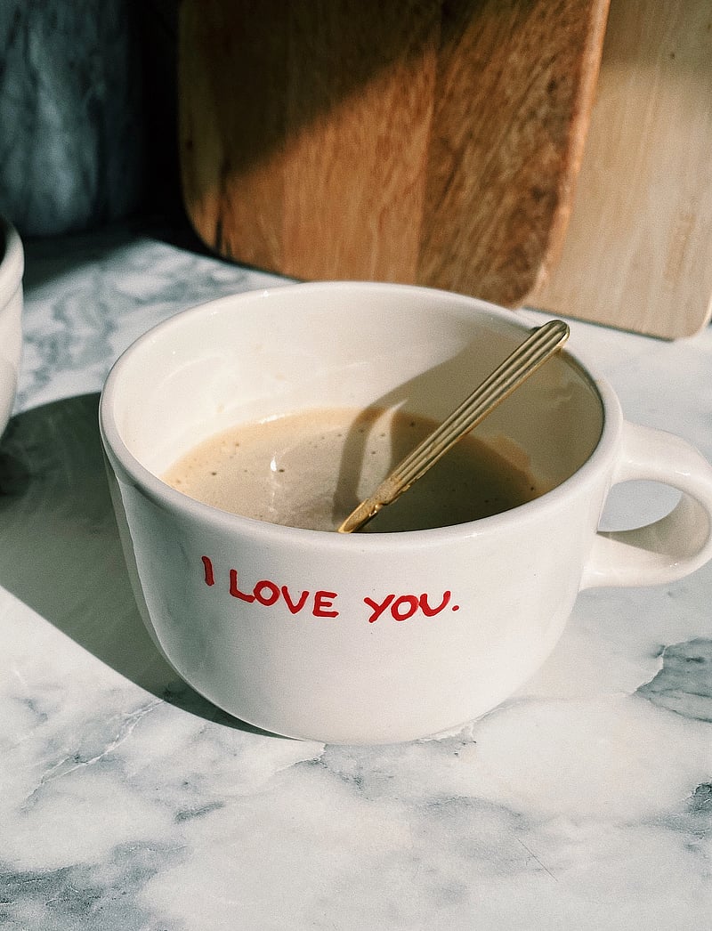 Anna + Nina - I Love You Cappuccino Mug - osta hinnan perusteella - white/red - 1