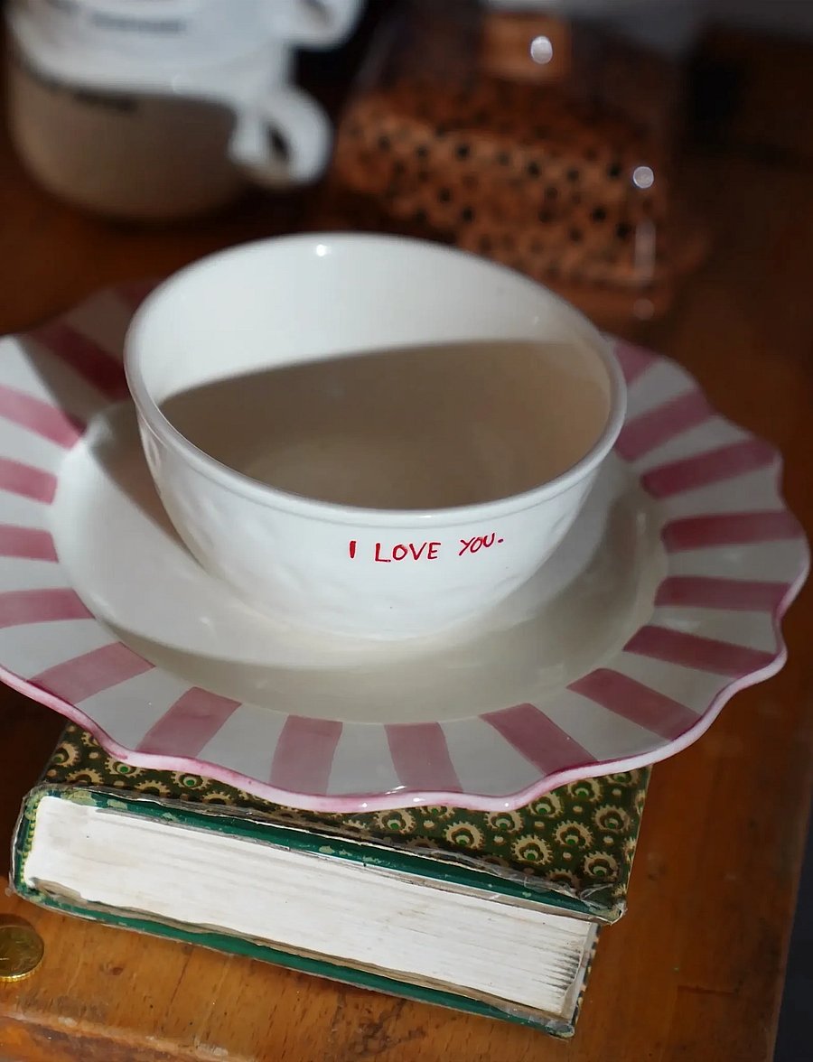 Anna + Nina - I Love You Bowl - müslischalen - white - 0