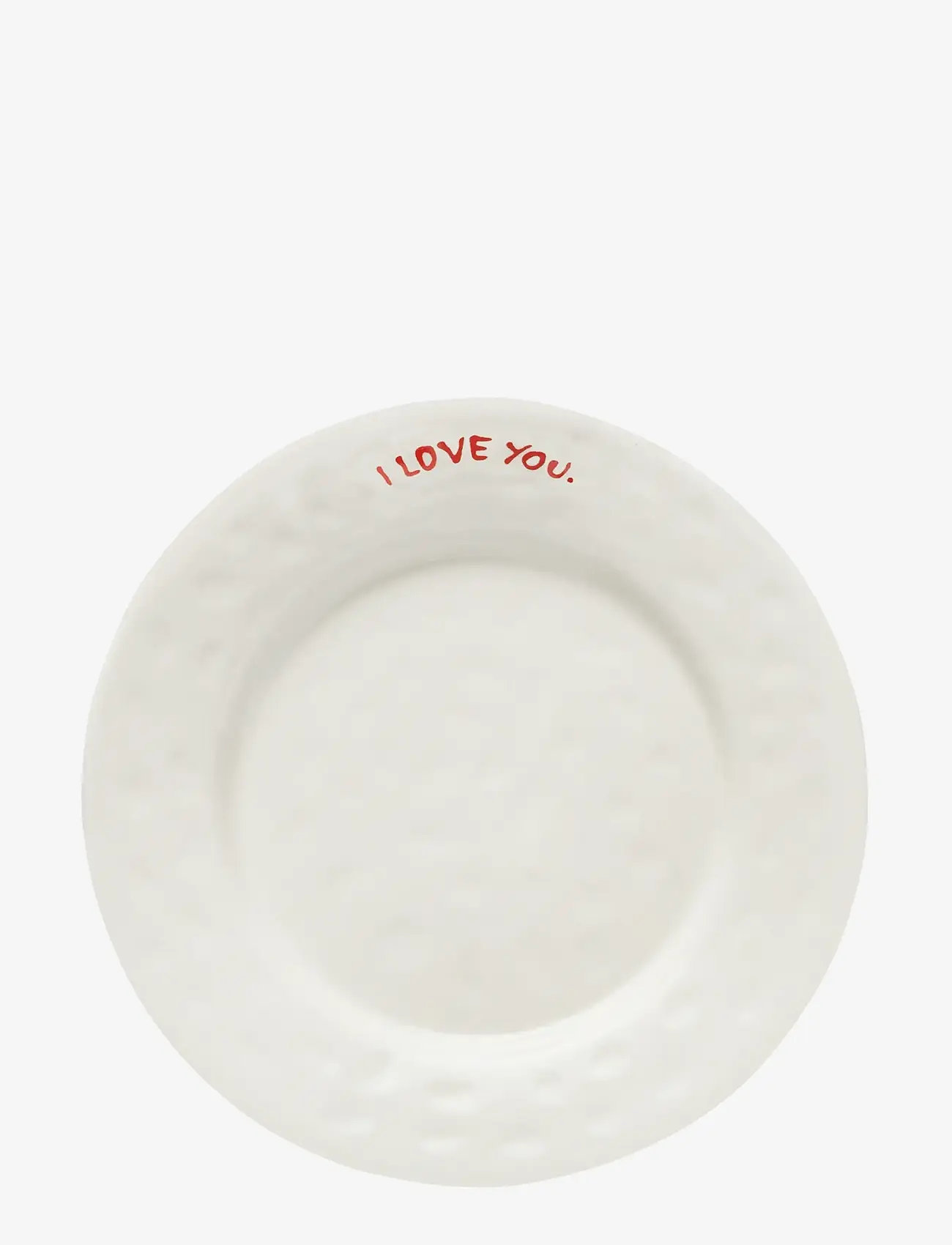 Anna + Nina - I Love You Breakfast Plate - frühstücksteller - white - 0